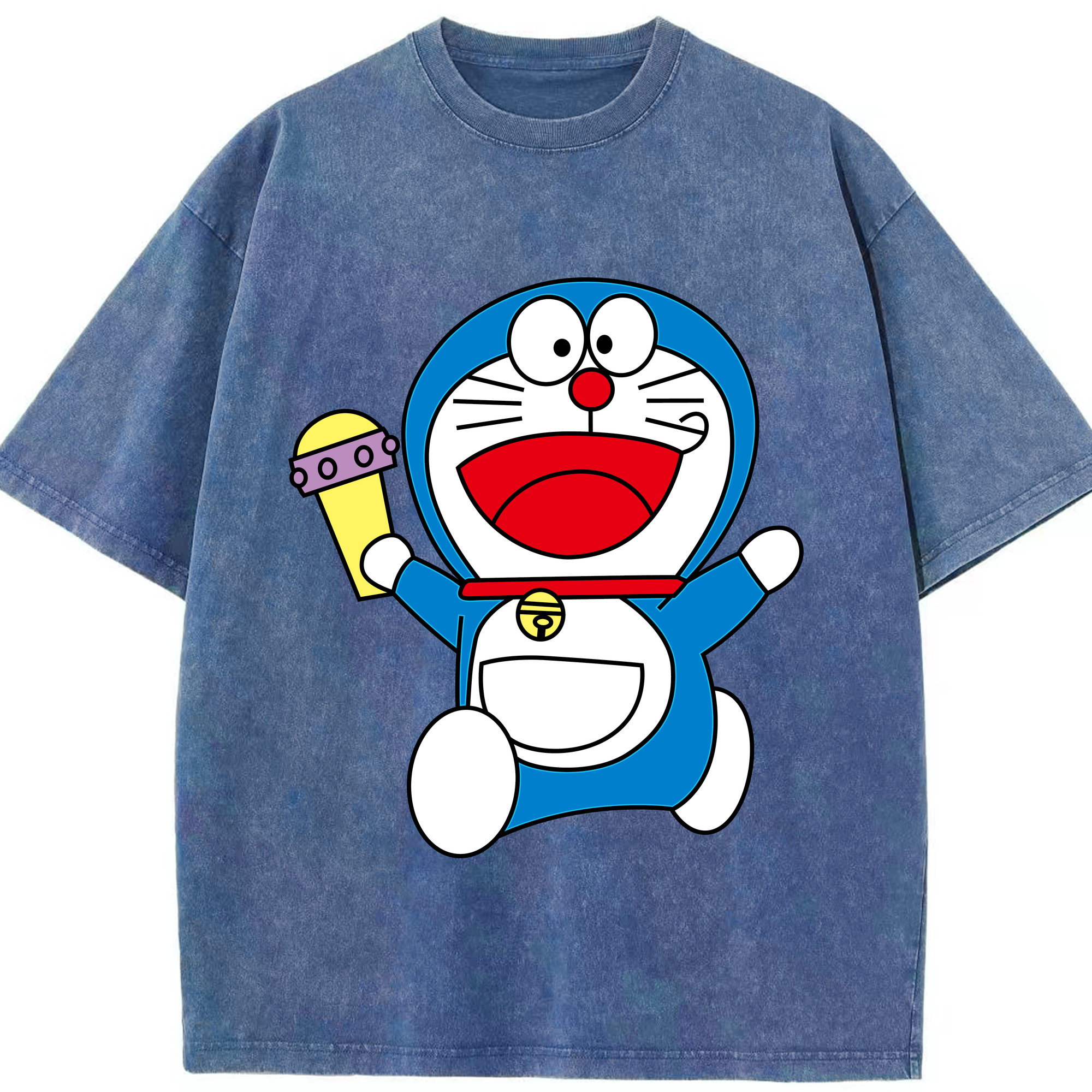 （画像用） ドラえもん Doraemon 綿100% ヴィンテージ風 半袖Tシャツ（フロントプリント）