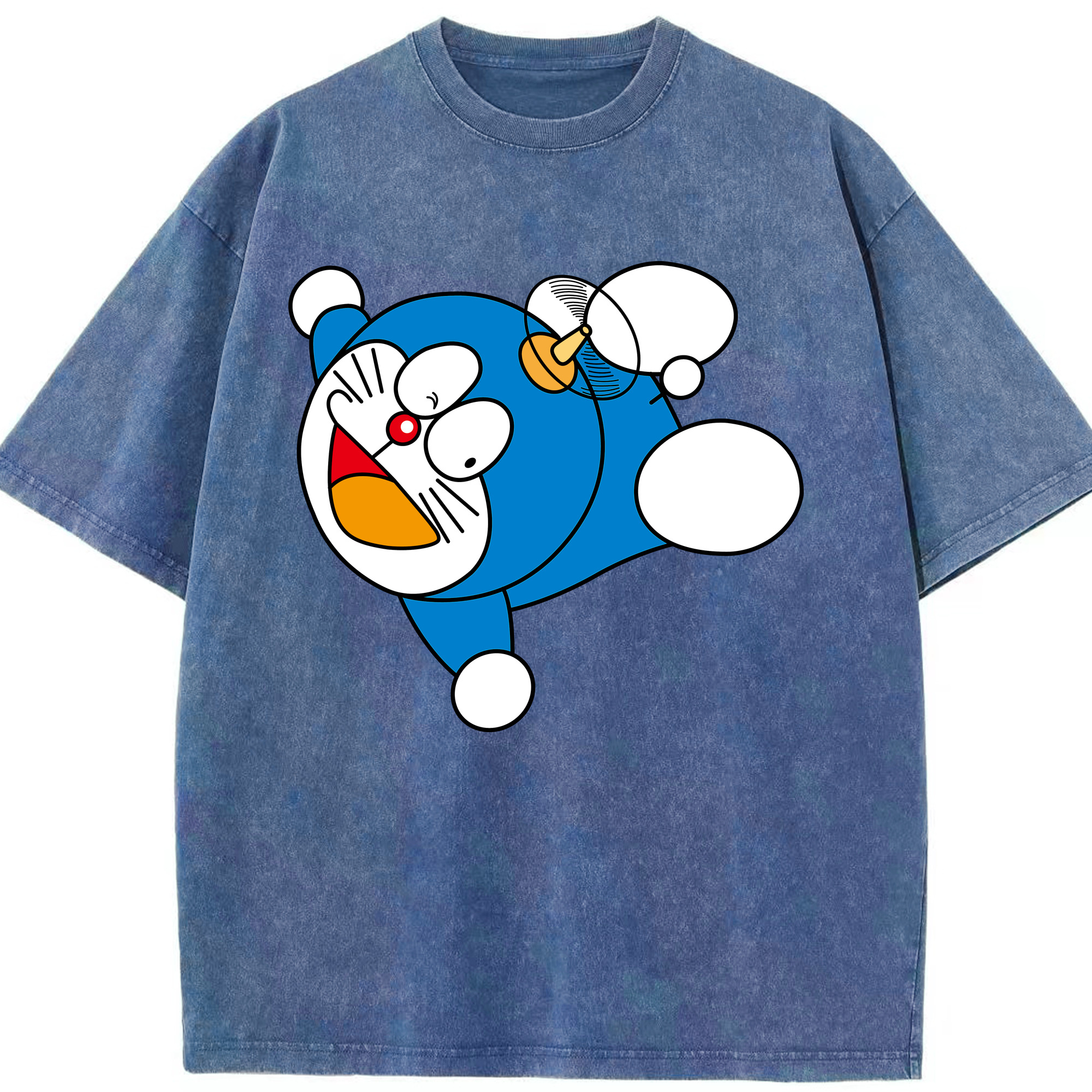 （画像用） ドラえもん Doraemon 綿100% ヴィンテージ風 半袖Tシャツ（フロントプリント）