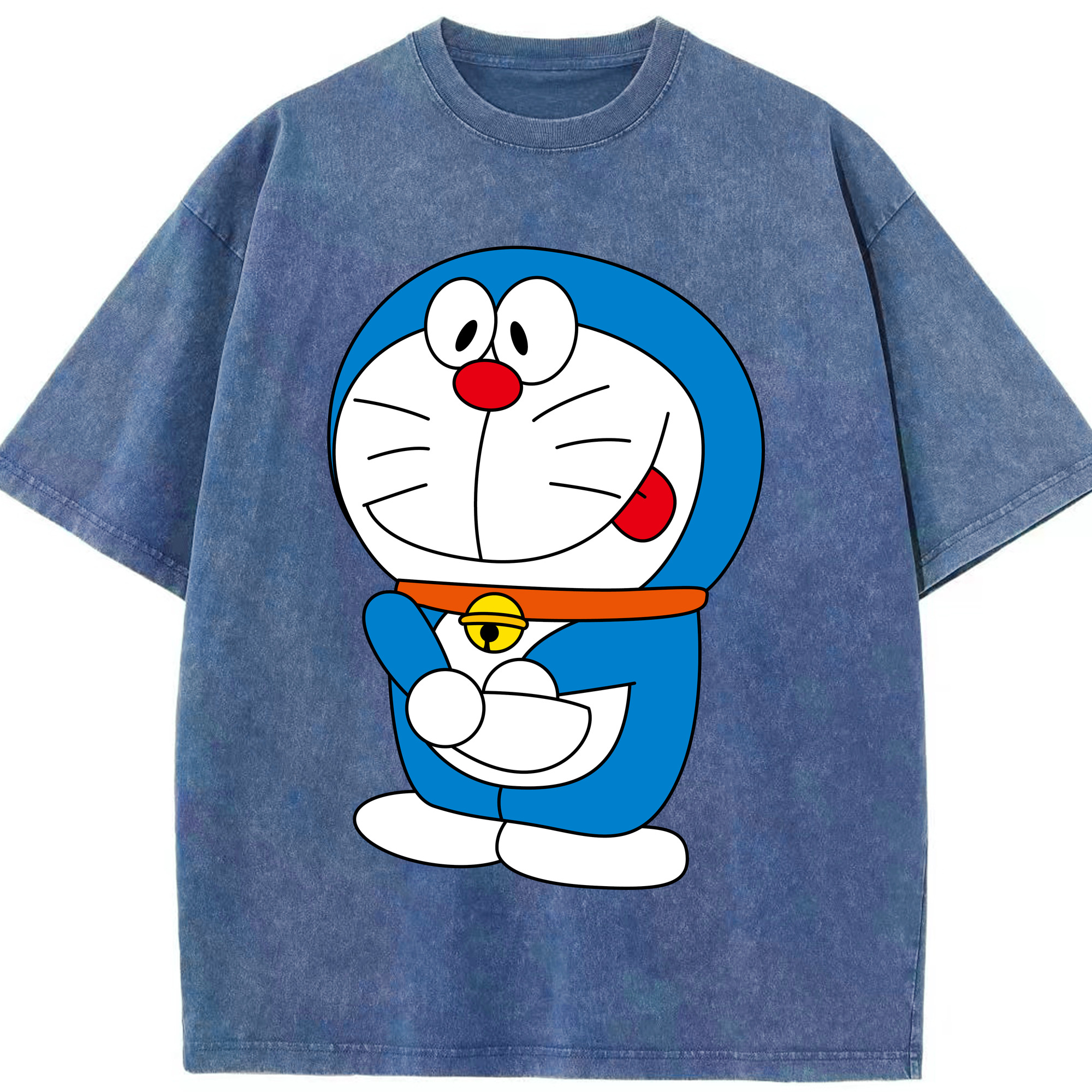（画像用） ドラえもん Doraemon 綿100% ヴィンテージ風 半袖Tシャツ（フロントプリント）
