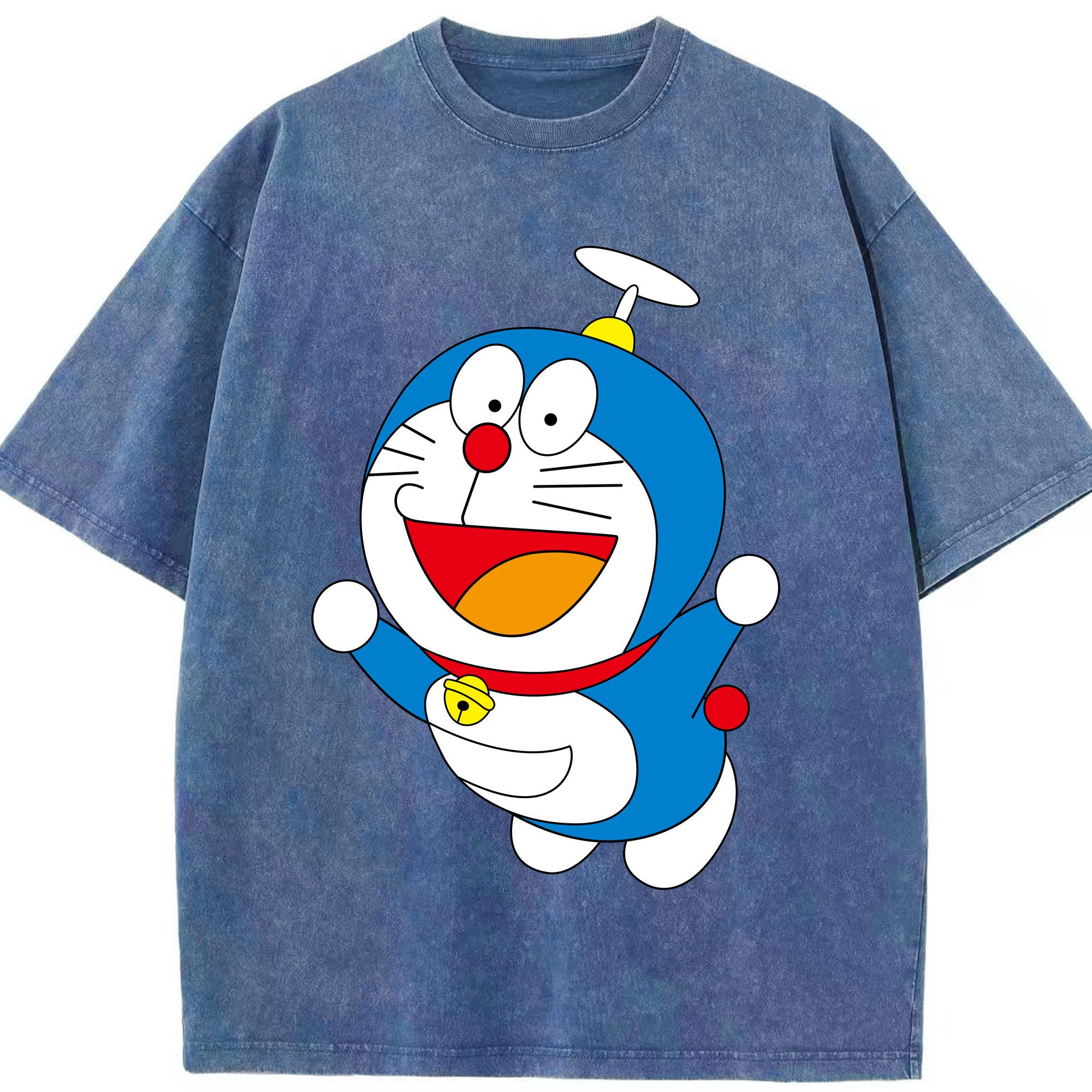 （画像用） ドラえもん Doraemon 綿100% ヴィンテージ風 半袖Tシャツ（フロントプリント）