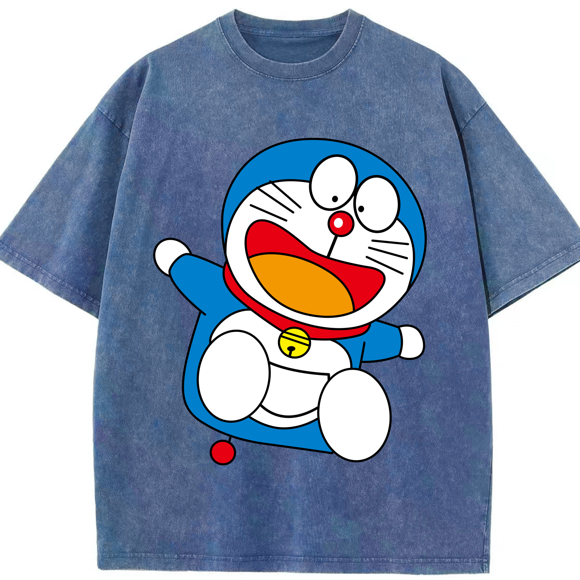 （画像用） ドラえもん Doraemon 綿100% ヴィンテージ風 半袖Tシャツ（フロントプリント）