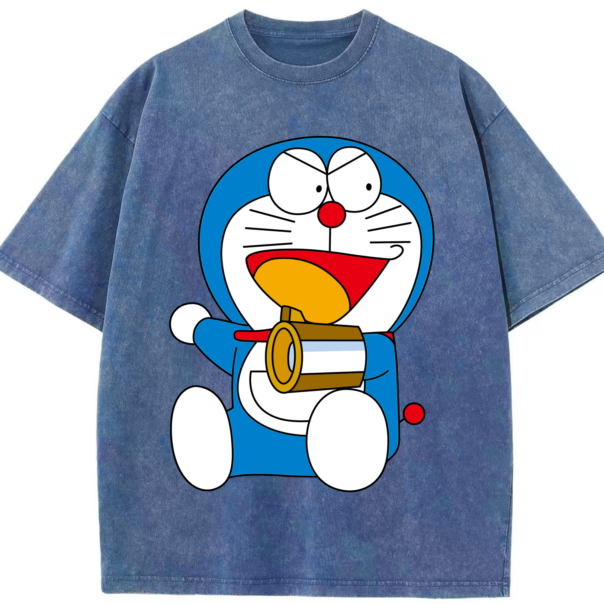 （画像用） ドラえもん Doraemon 綿100% ヴィンテージ風 半袖Tシャツ（フロントプリント）