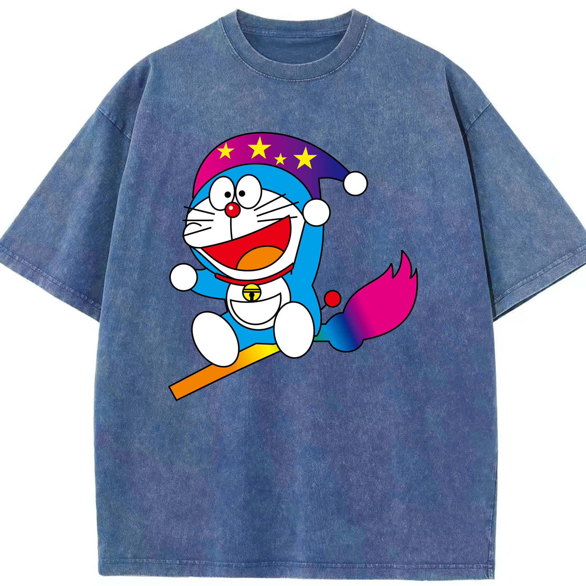 （画像用） ドラえもん Doraemon 綿100% ヴィンテージ風 半袖Tシャツ（フロントプリント）