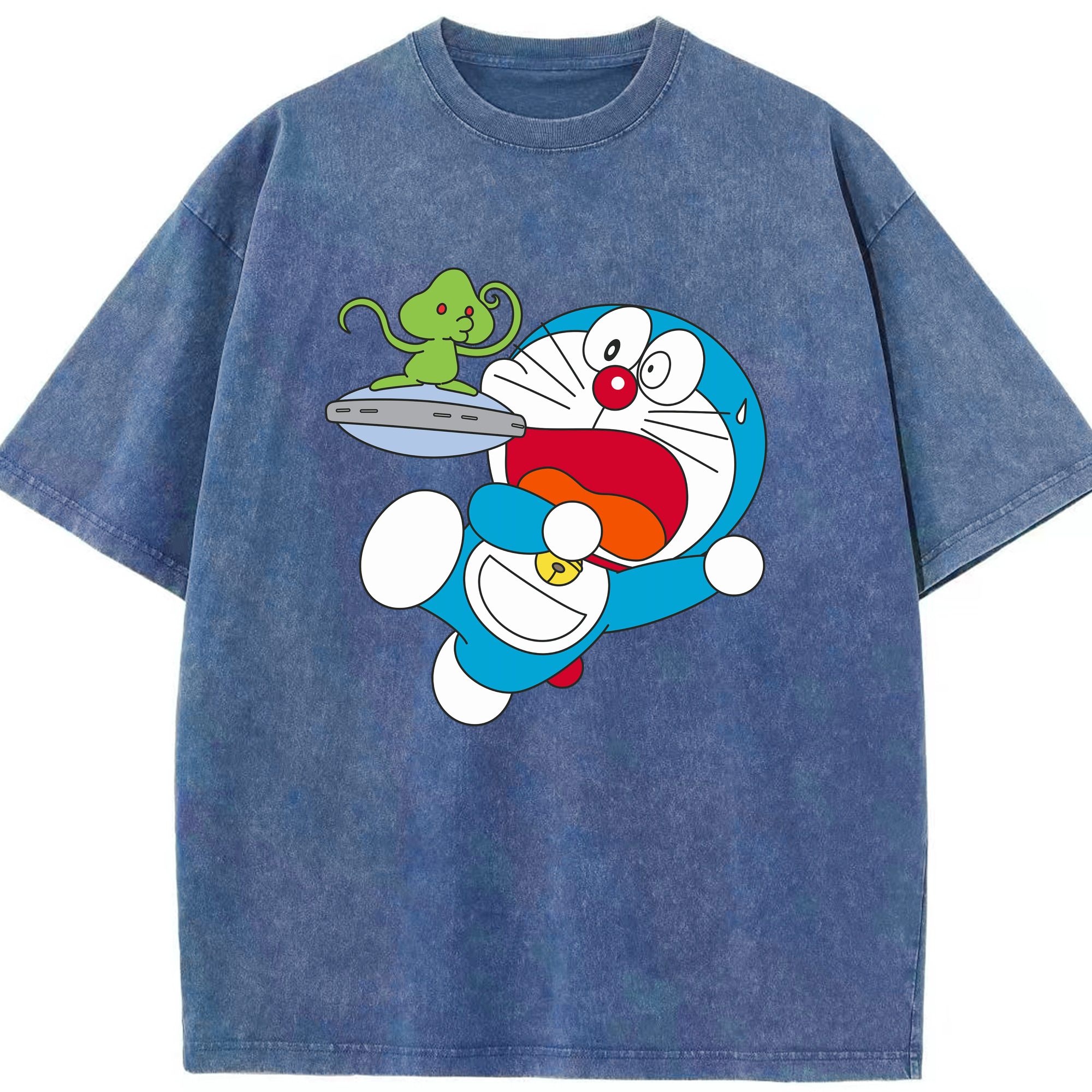 （画像用） ドラえもん Doraemon 綿100% ヴィンテージ風 半袖Tシャツ（フロントプリント）