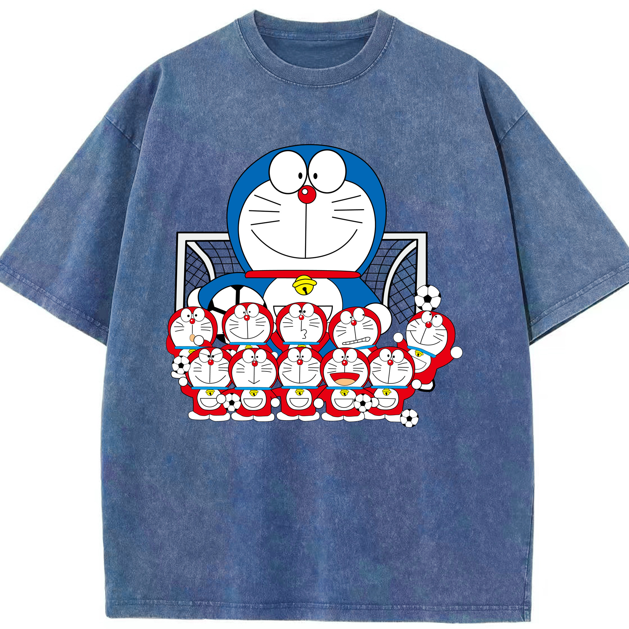 （画像用） ドラえもん Doraemon 綿100% ヴィンテージ風 半袖Tシャツ（フロントプリント）