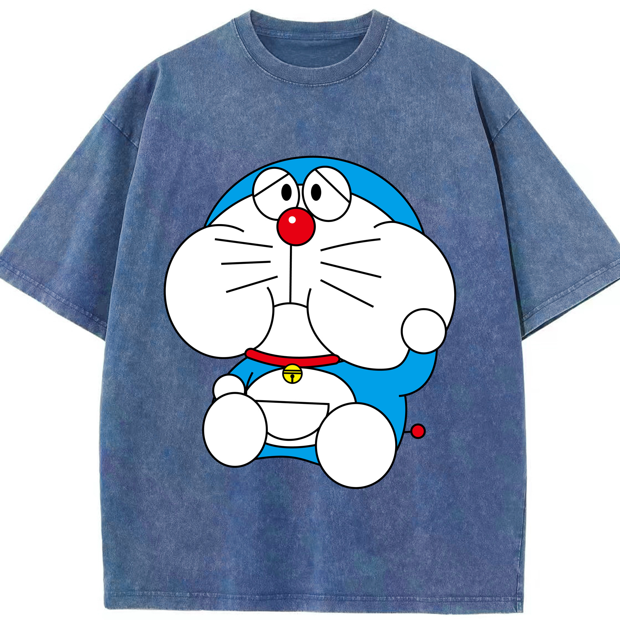 （画像用） ドラえもん Doraemon 綿100% ヴィンテージ風 半袖Tシャツ（フロントプリント）
