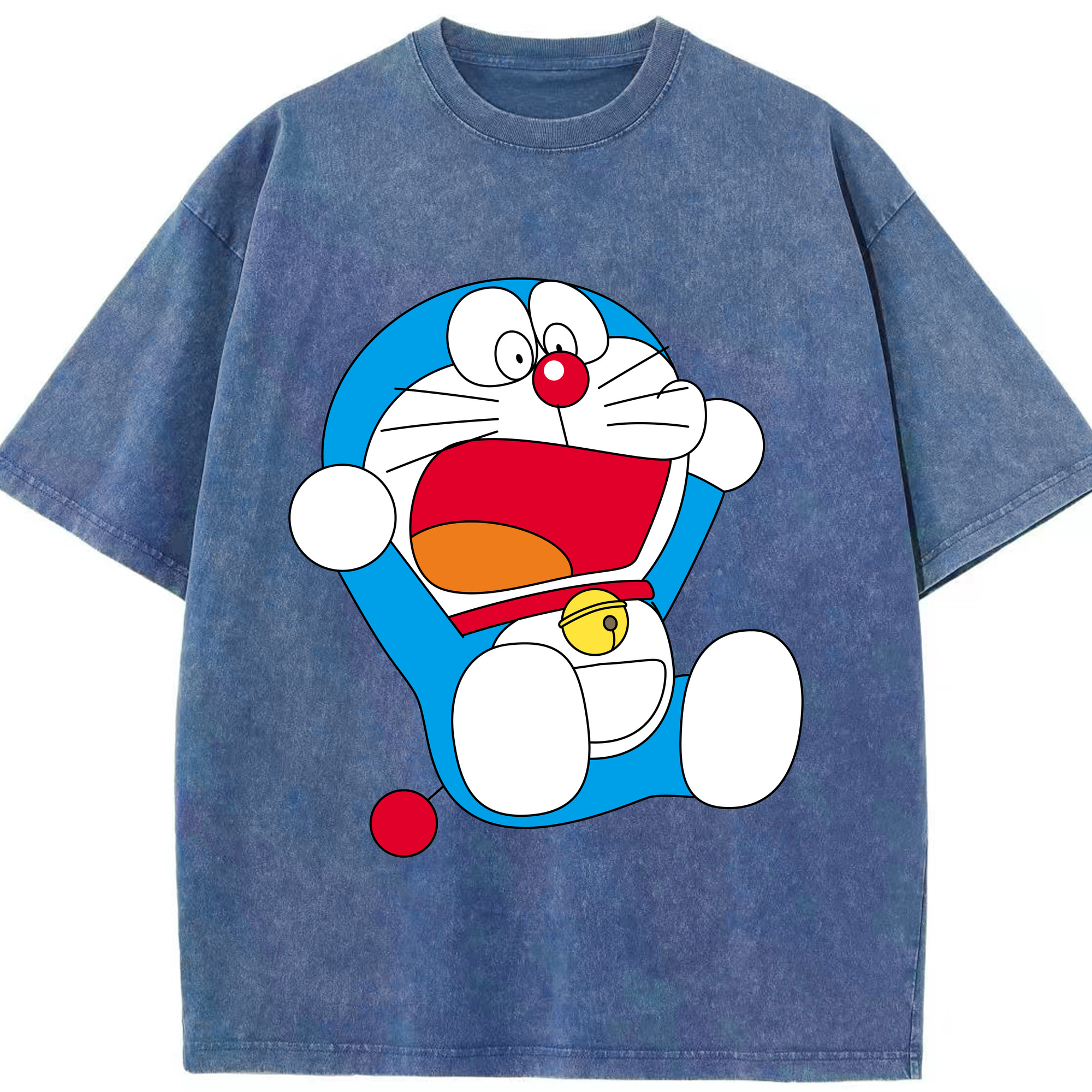 （画像用） ドラえもん Doraemon 綿100% ヴィンテージ風 半袖Tシャツ（フロントプリント）