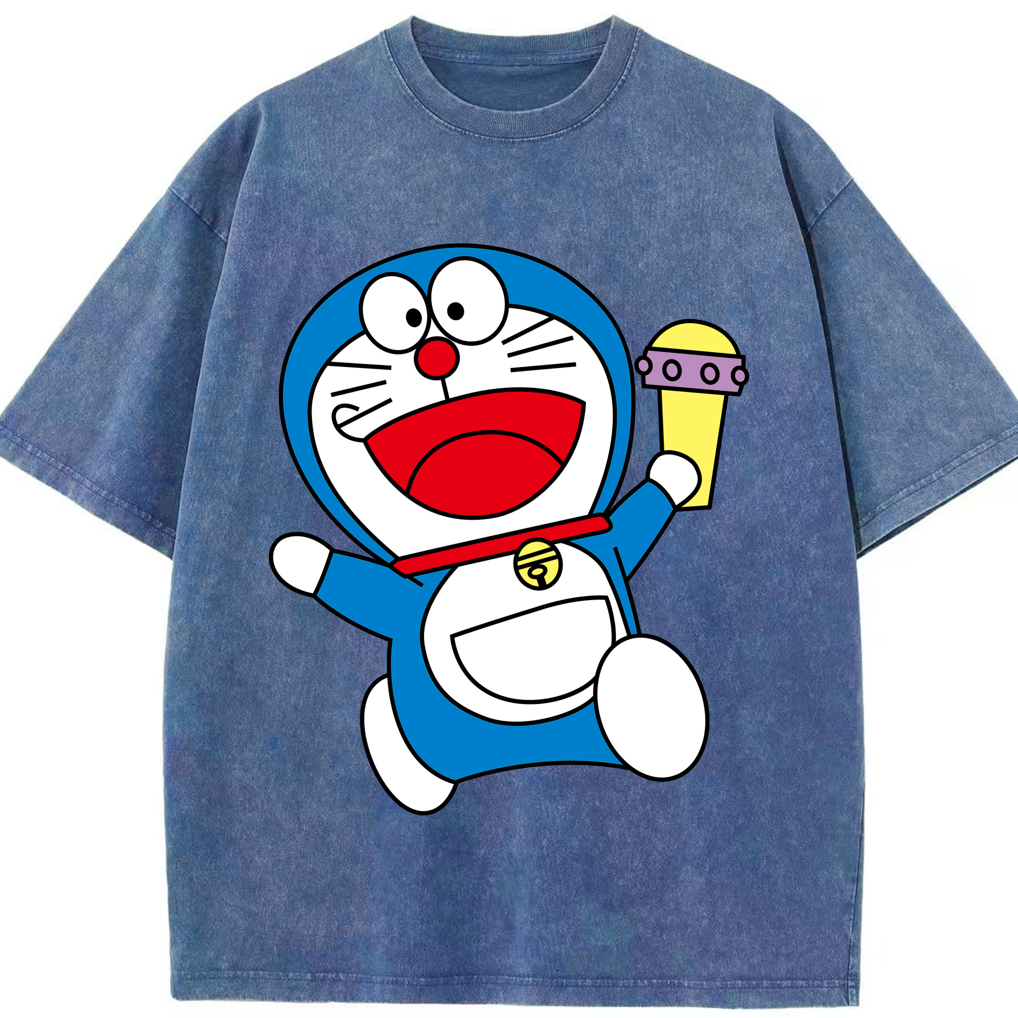 （画像用） ドラえもん Doraemon 綿100% ヴィンテージ風 半袖Tシャツ（フロントプリント）