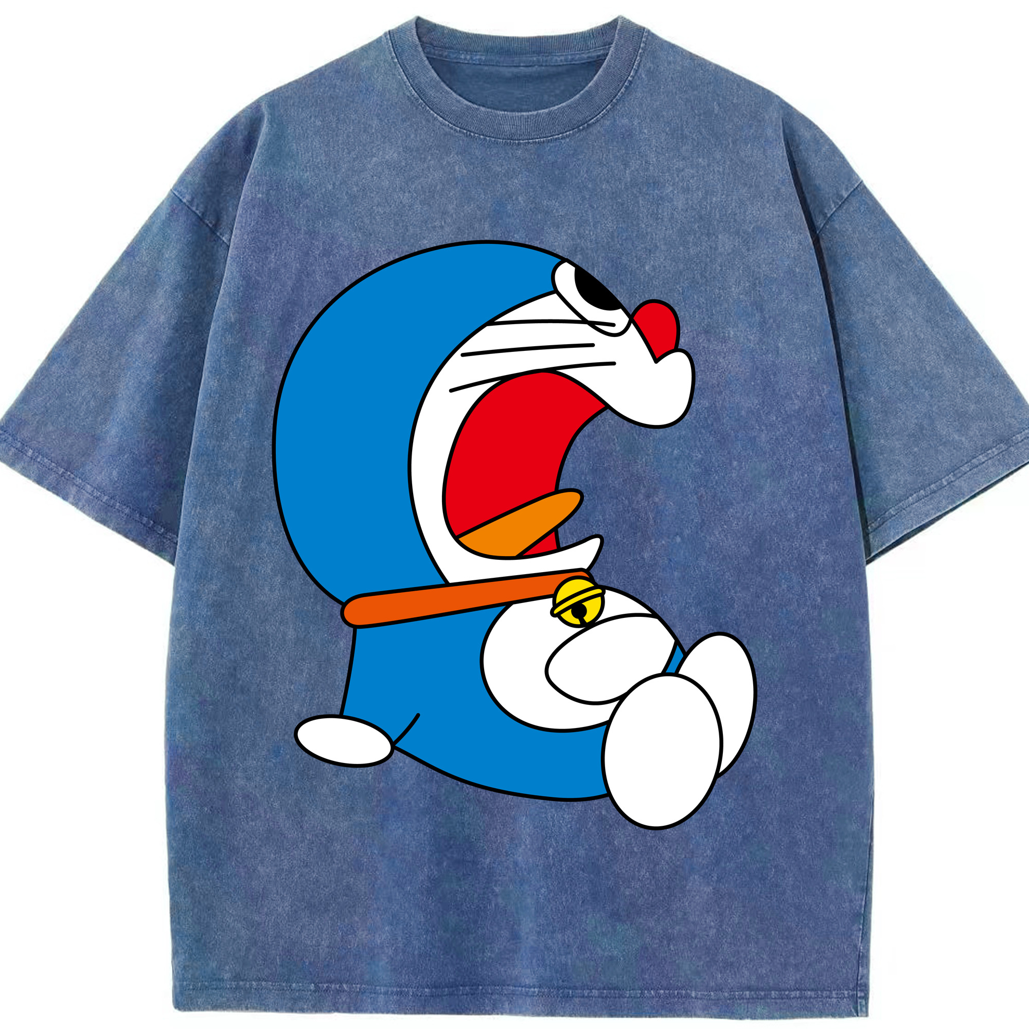 （画像用） ドラえもん Doraemon 綿100% ヴィンテージ風 半袖Tシャツ（フロントプリント）