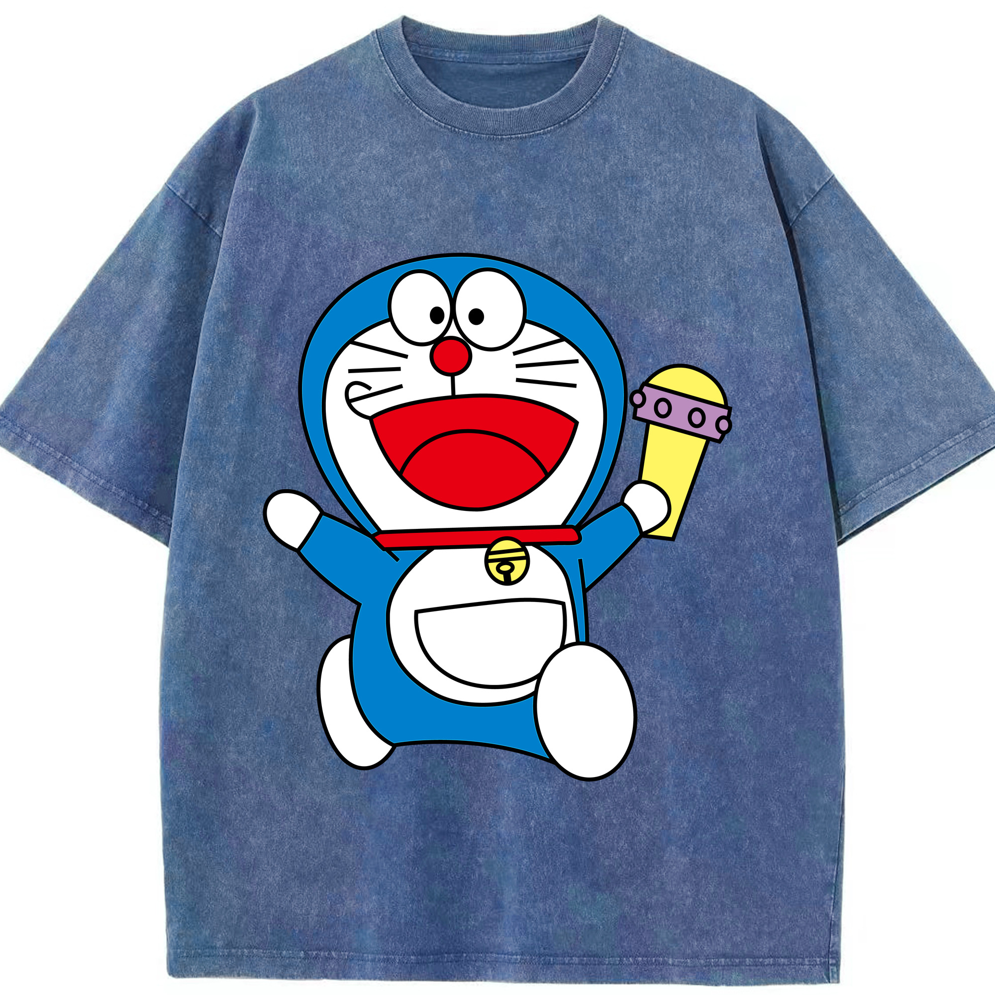 （画像用） ドラえもん Doraemon 綿100% ヴィンテージ風 半袖Tシャツ（フロントプリント）