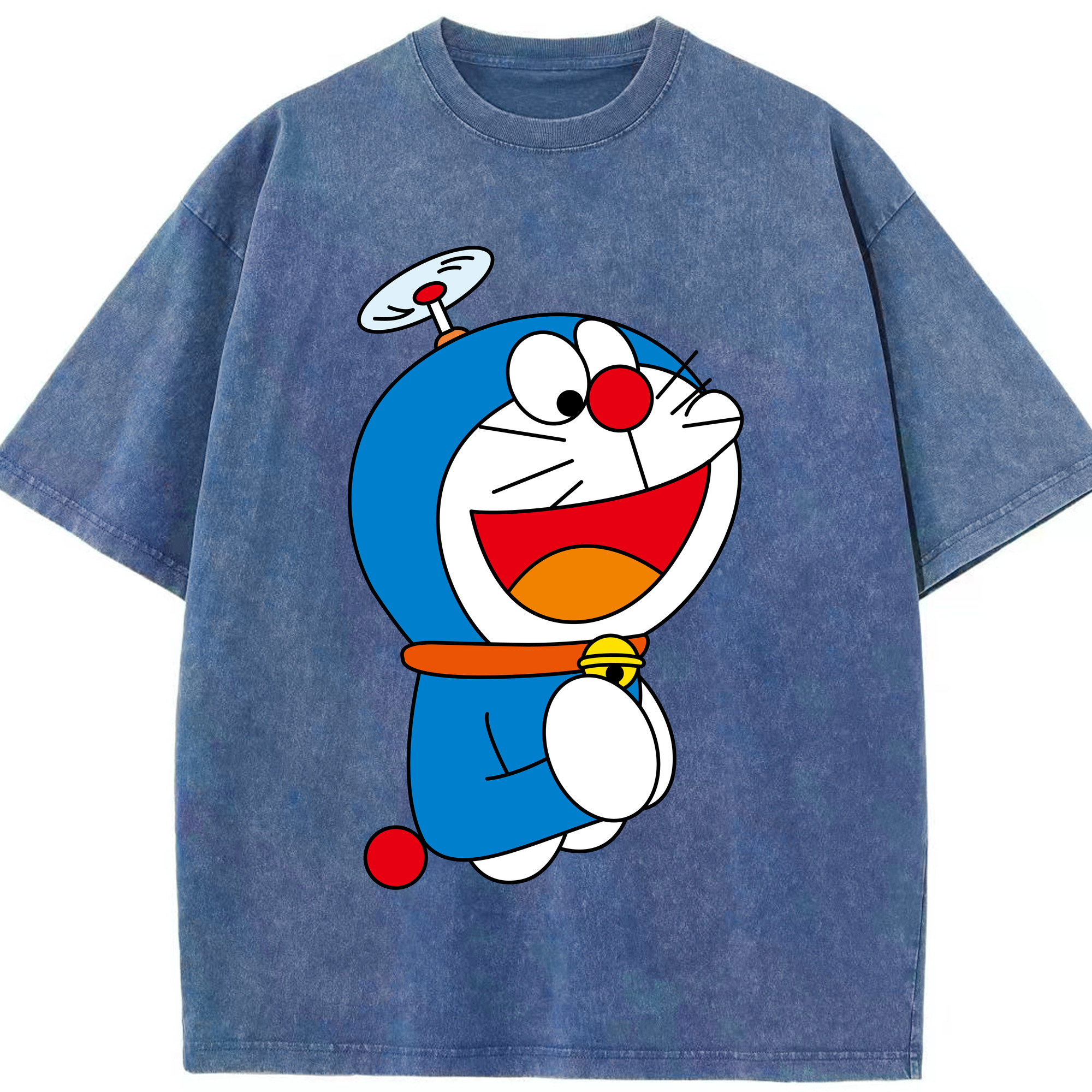 （画像用） ドラえもん Doraemon 綿100% ヴィンテージ風 半袖Tシャツ（フロントプリント）