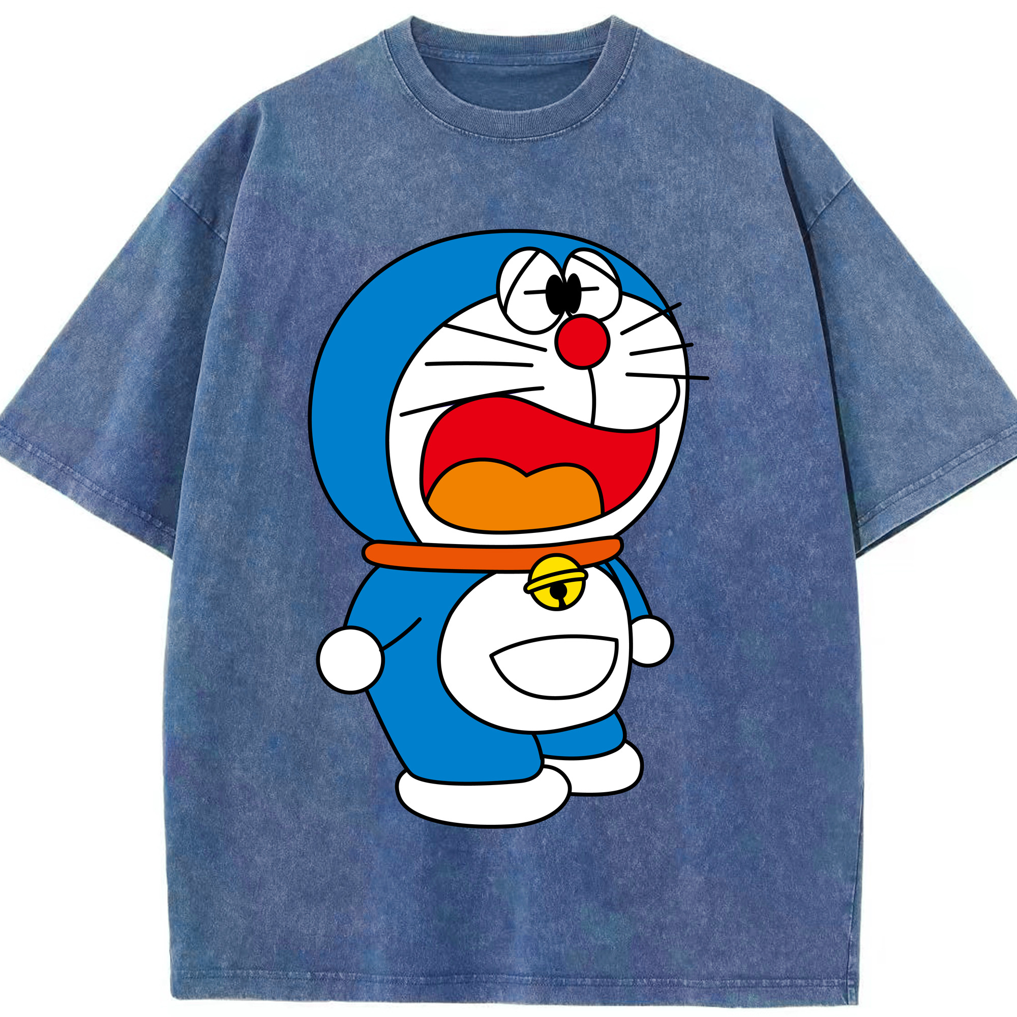 （画像用） ドラえもん Doraemon 綿100% ヴィンテージ風 半袖Tシャツ（フロントプリント）