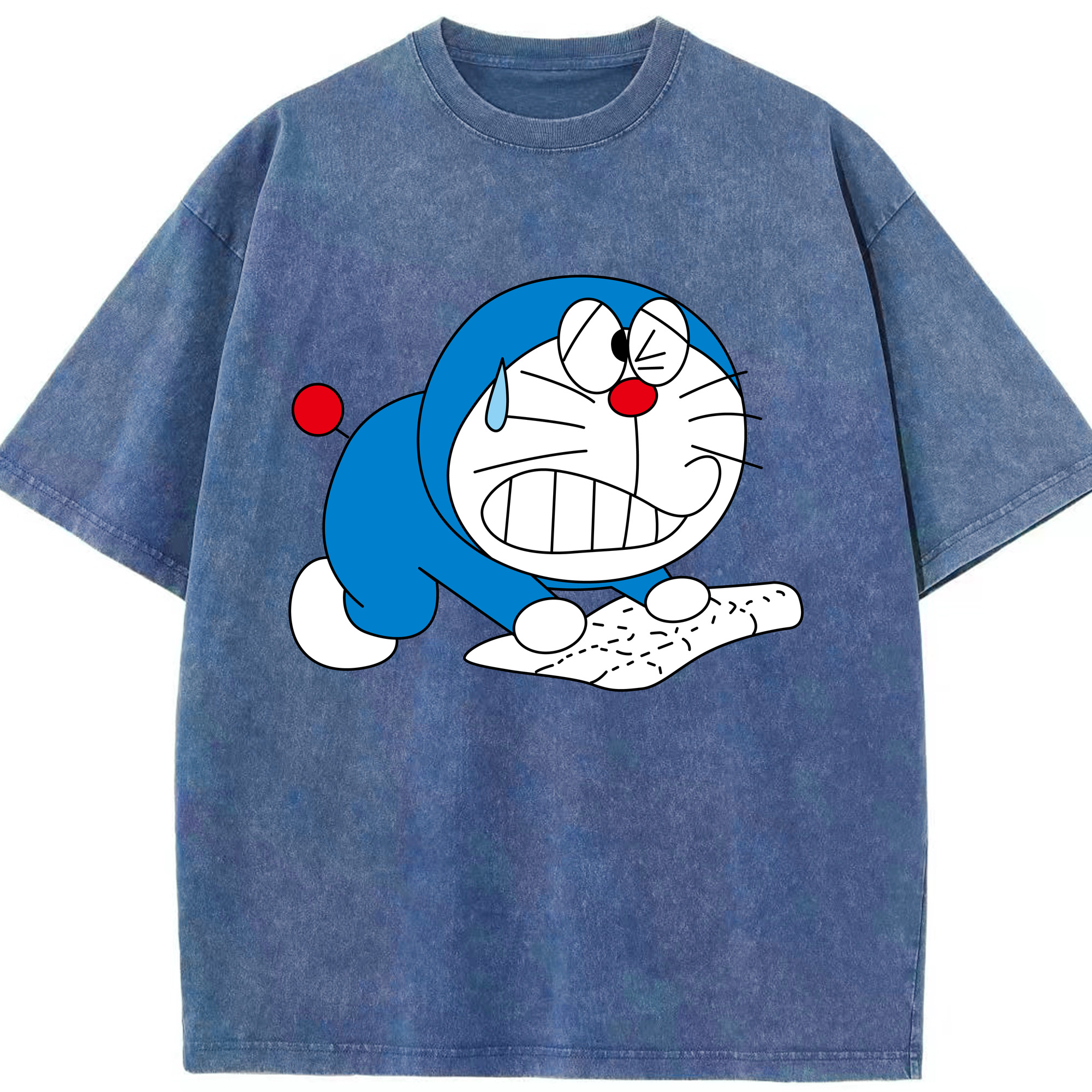 （画像用） ドラえもん Doraemon 綿100% ヴィンテージ風 半袖Tシャツ（フロントプリント）