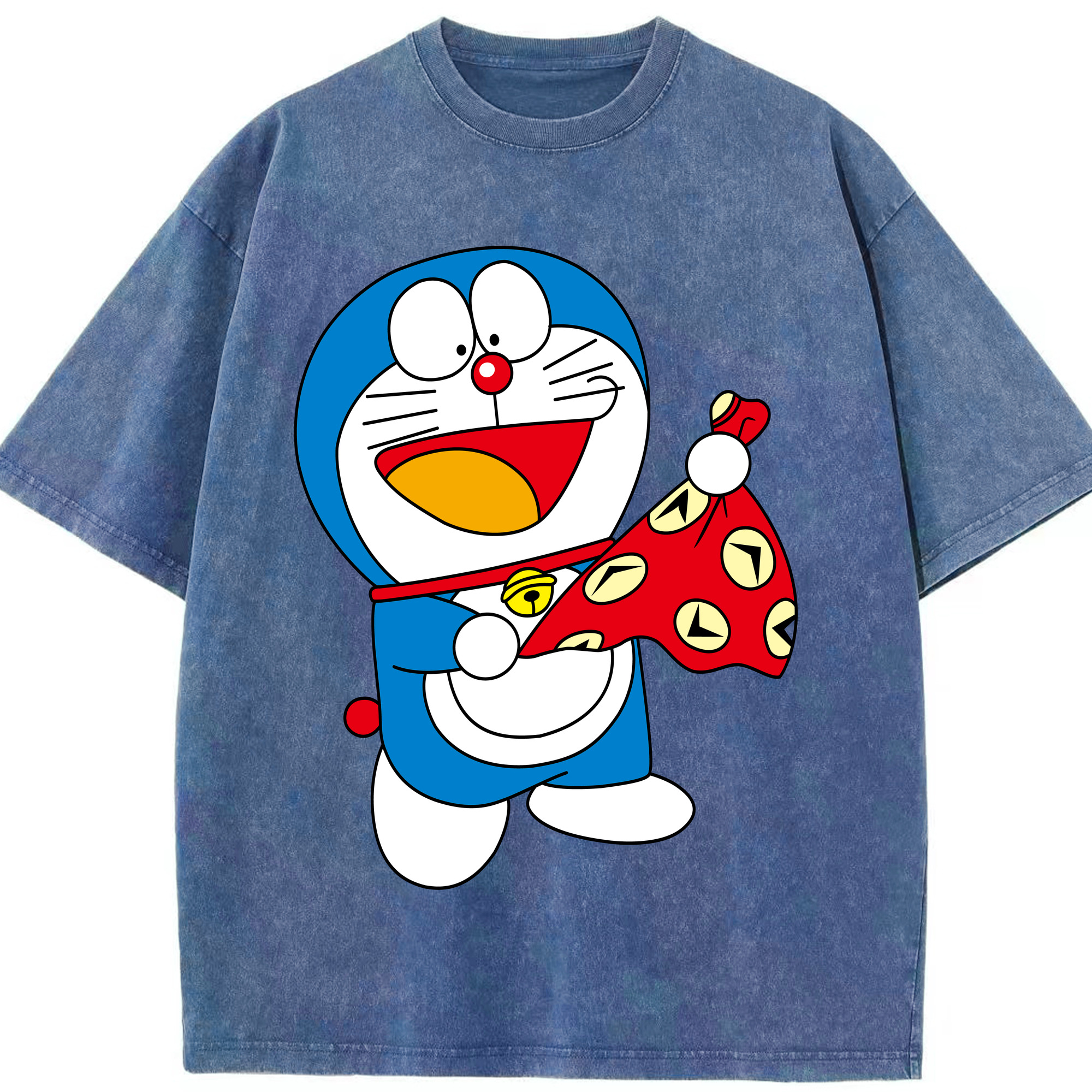 （画像用） ドラえもん Doraemon 綿100% ヴィンテージ風 半袖Tシャツ（フロントプリント）