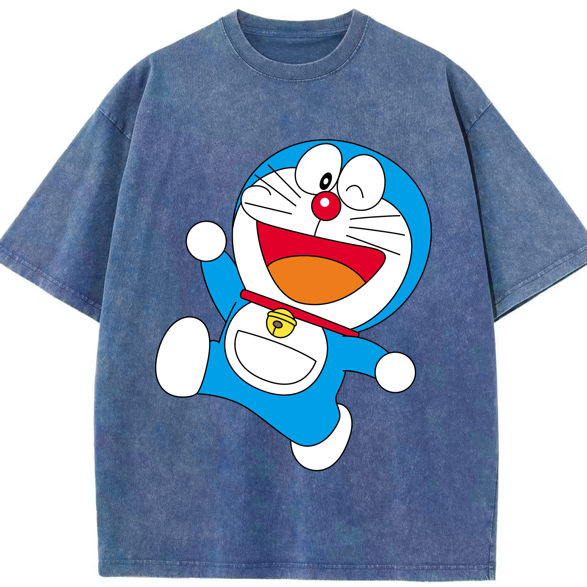 （画像用） ドラえもん Doraemon 綿100% ヴィンテージ風 半袖Tシャツ（フロントプリント）