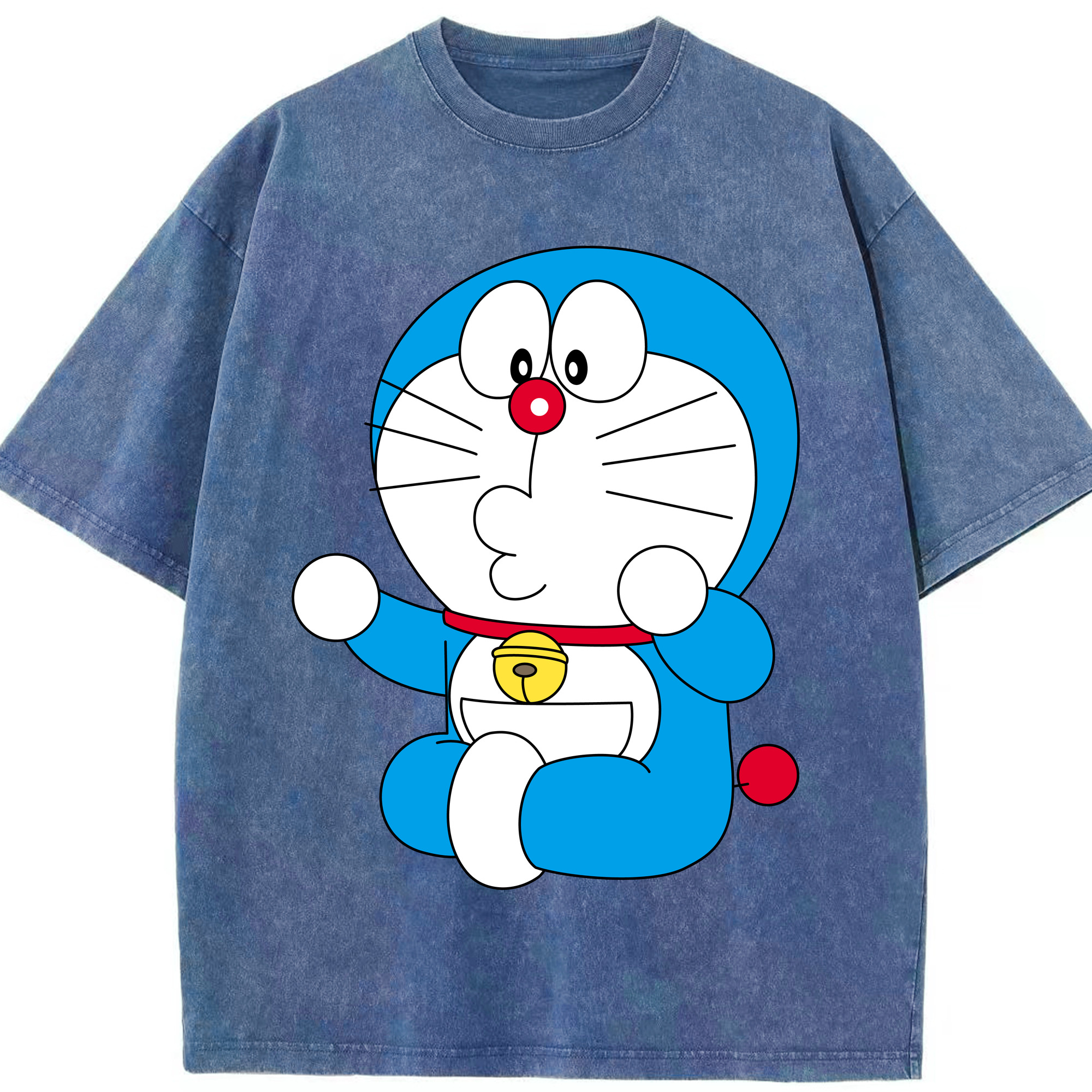 （画像用） ドラえもん Doraemon 綿100% ヴィンテージ風 半袖Tシャツ（フロントプリント）