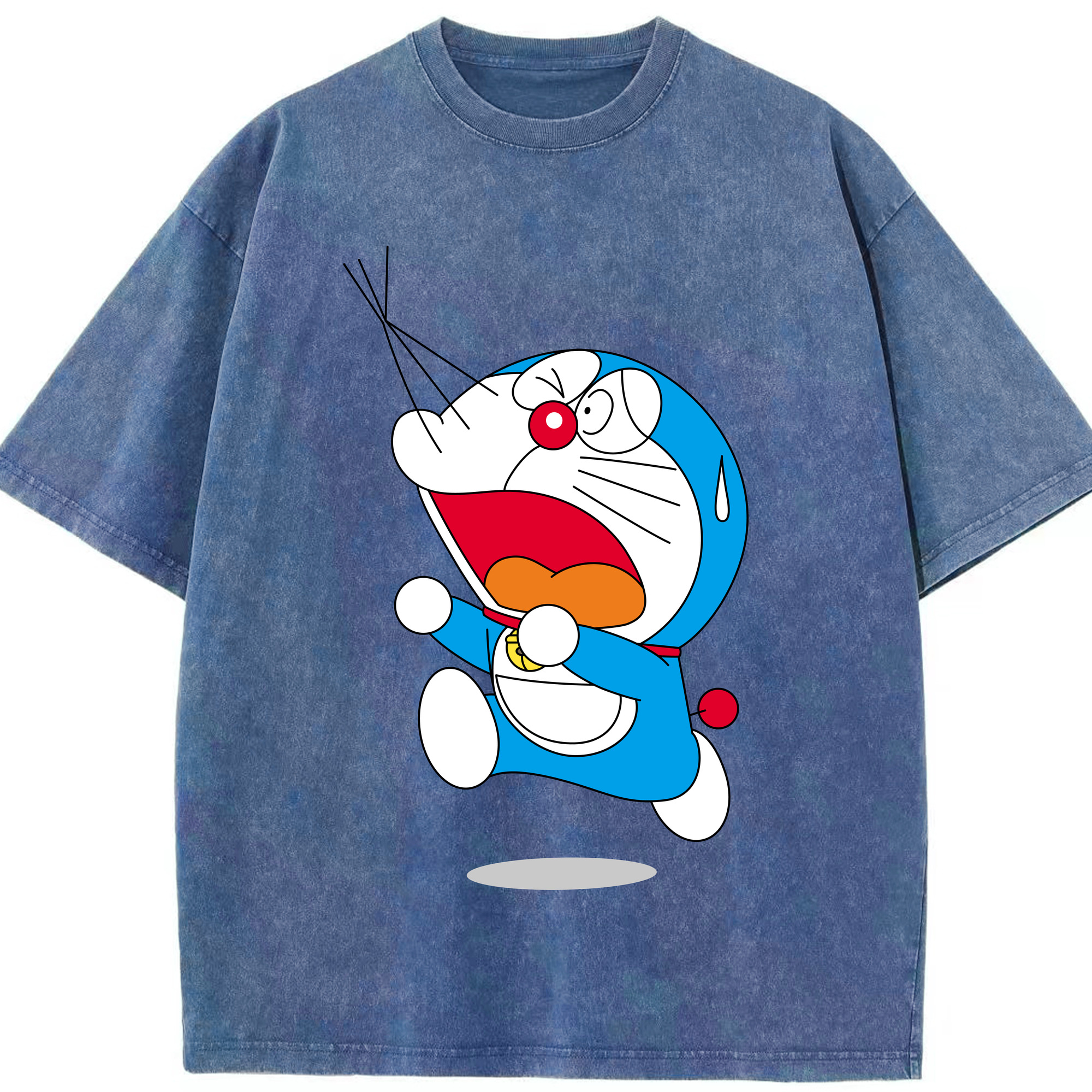 （画像用） ドラえもん Doraemon 綿100% ヴィンテージ風 半袖Tシャツ（フロントプリント）