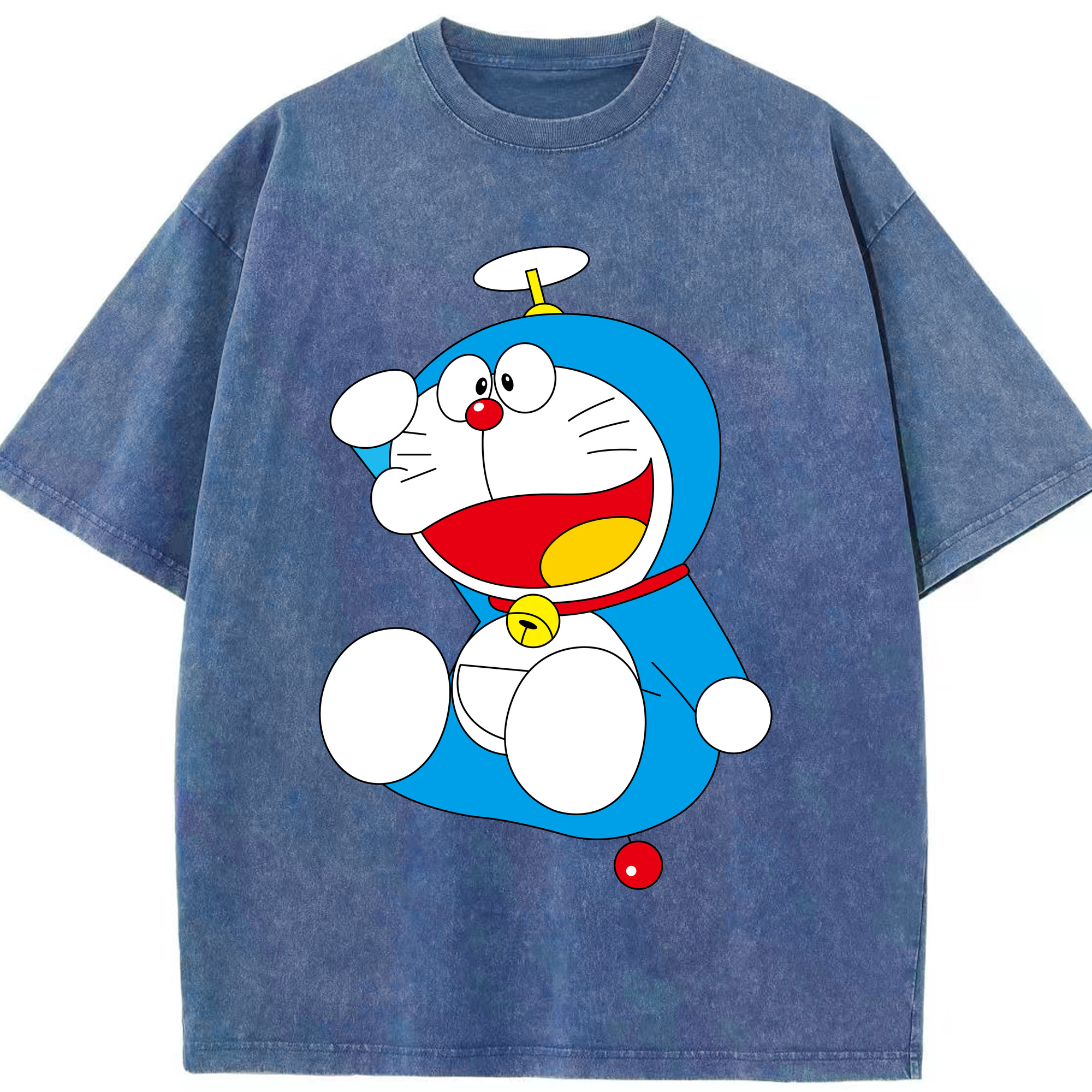（画像用） ドラえもん Doraemon 綿100% ヴィンテージ風 半袖Tシャツ（フロントプリント）