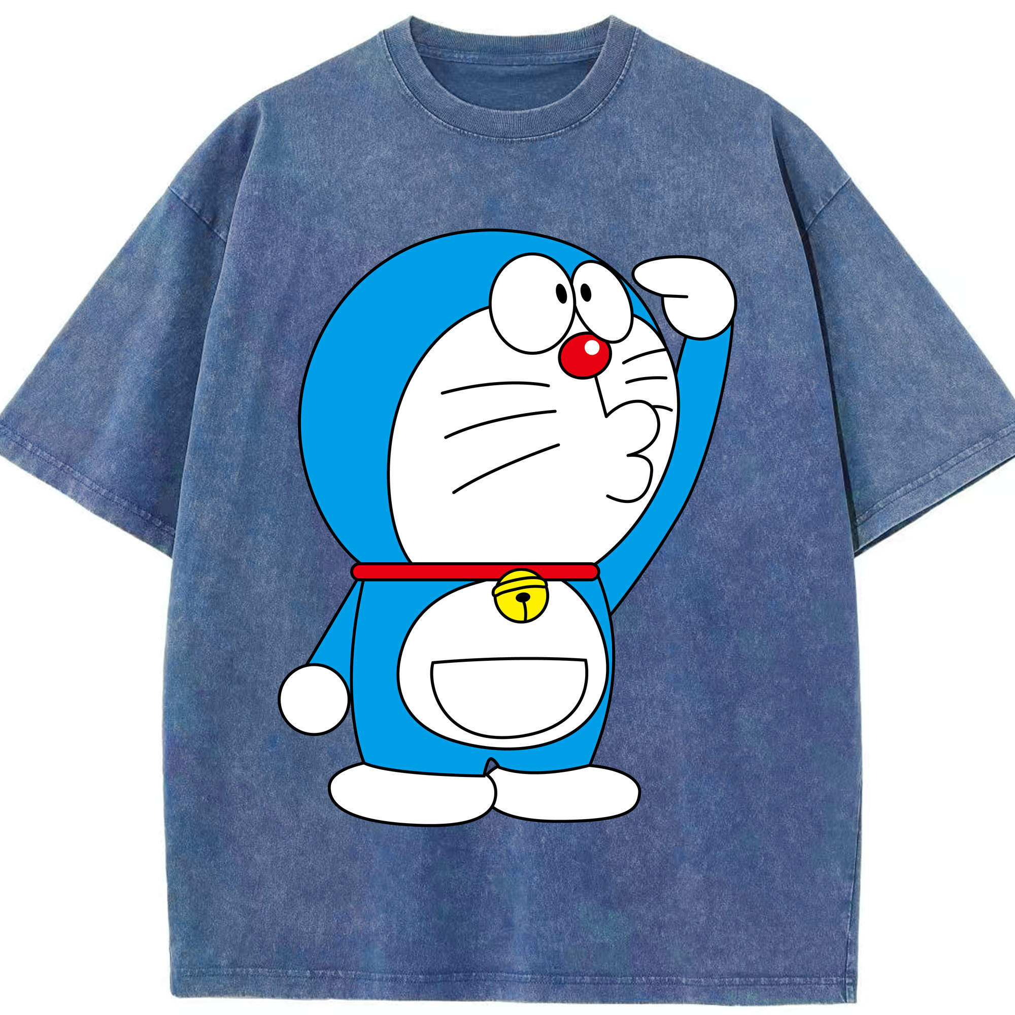 （画像用） ドラえもん Doraemon 綿100% ヴィンテージ風 半袖Tシャツ（フロントプリント）