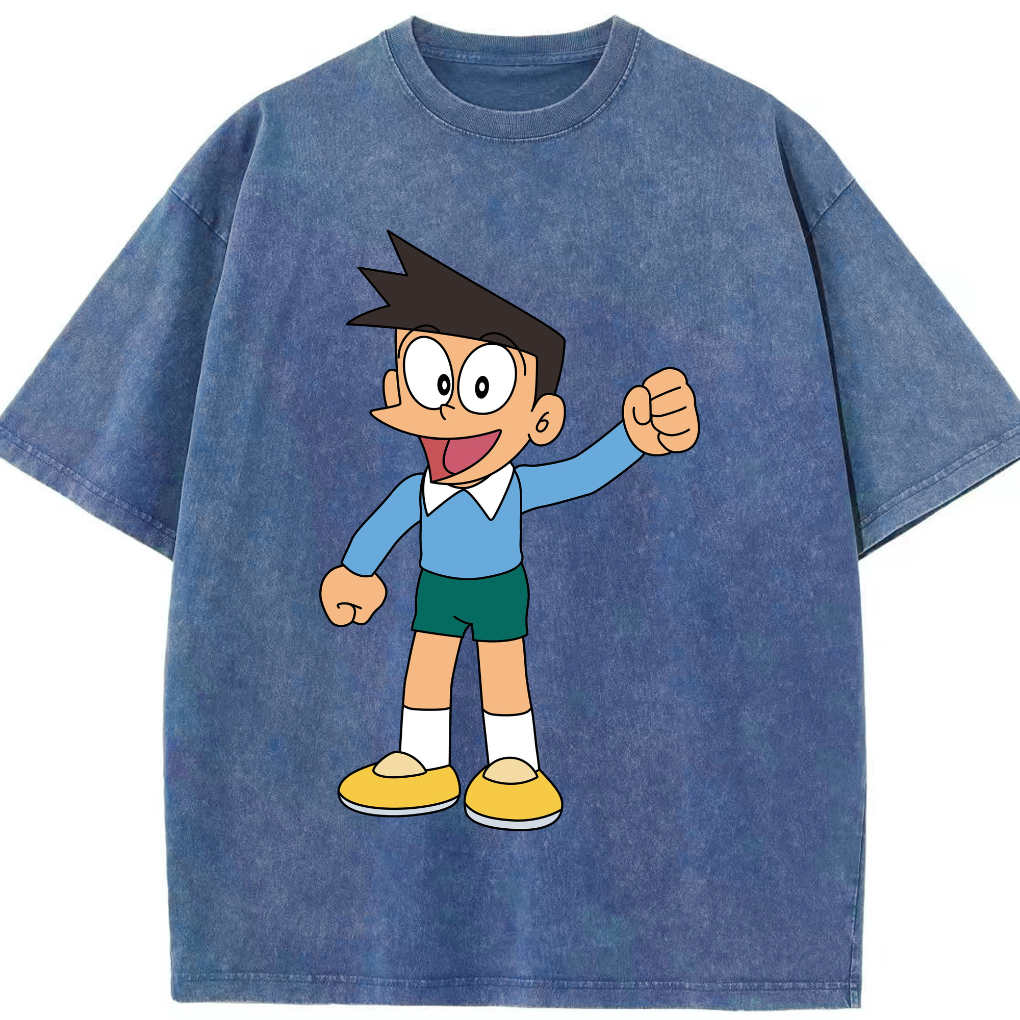 （画像用） ドラえもん 骨川 スネ夫 Doraemon Honekawa Suneo 綿100% ヴィンテージ風 半袖Tシャツ（フロントプリント）
