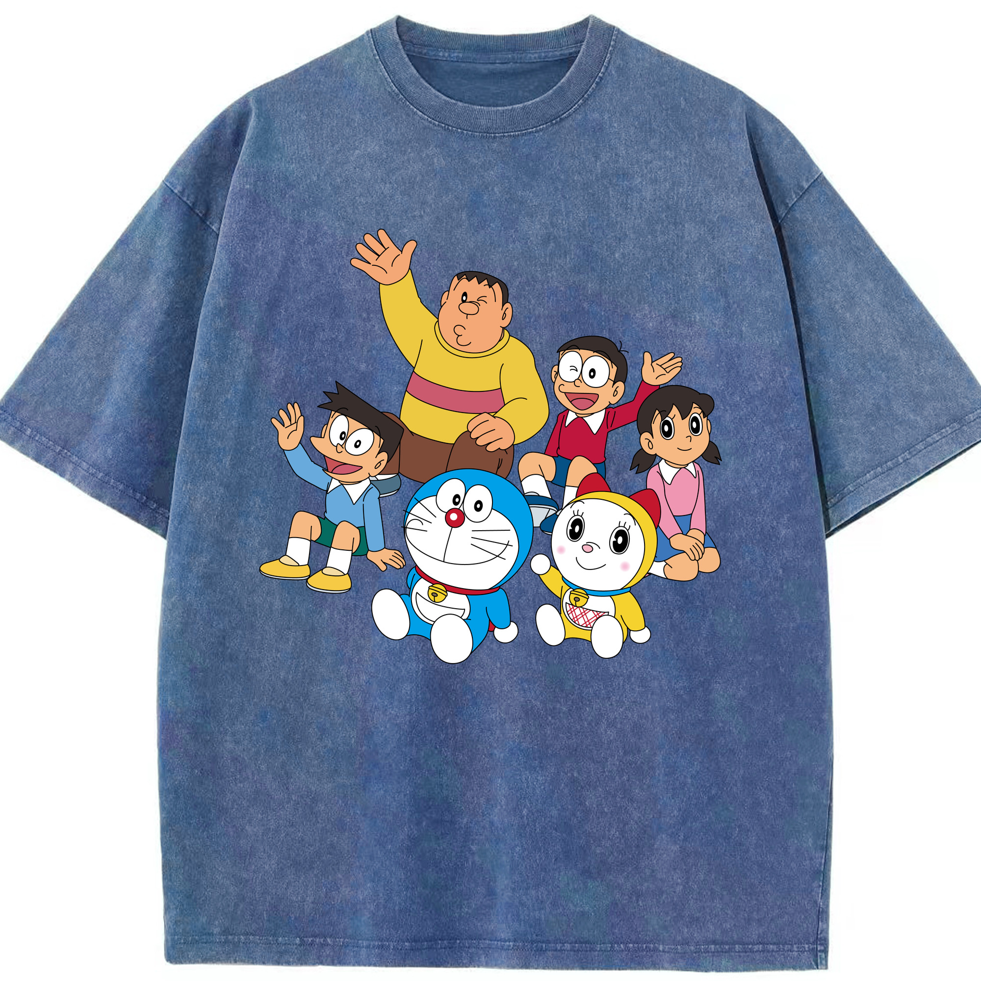 （画像用） ドラえもん 骨川 スネ夫 Doraemon Honekawa Suneo 綿100% ヴィンテージ風 半袖Tシャツ（フロントプリント）