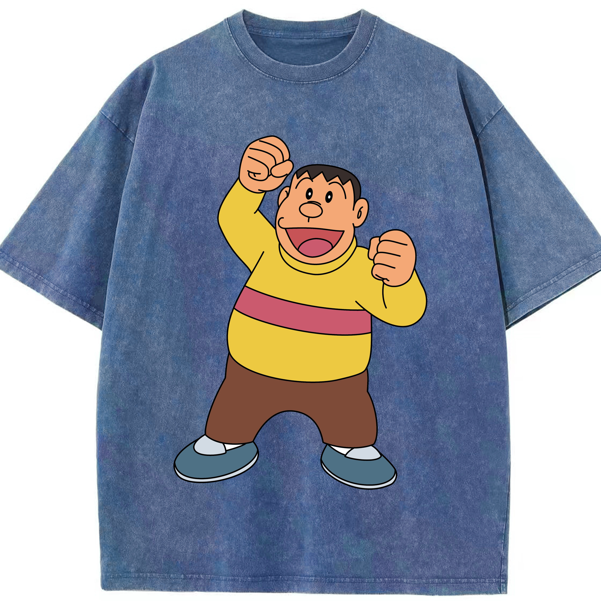 （画像用） ドラえもん 剛田武 Doraemon Gouta Takeshi 綿100% ヴィンテージ風 半袖Tシャツ（フロントプリント）