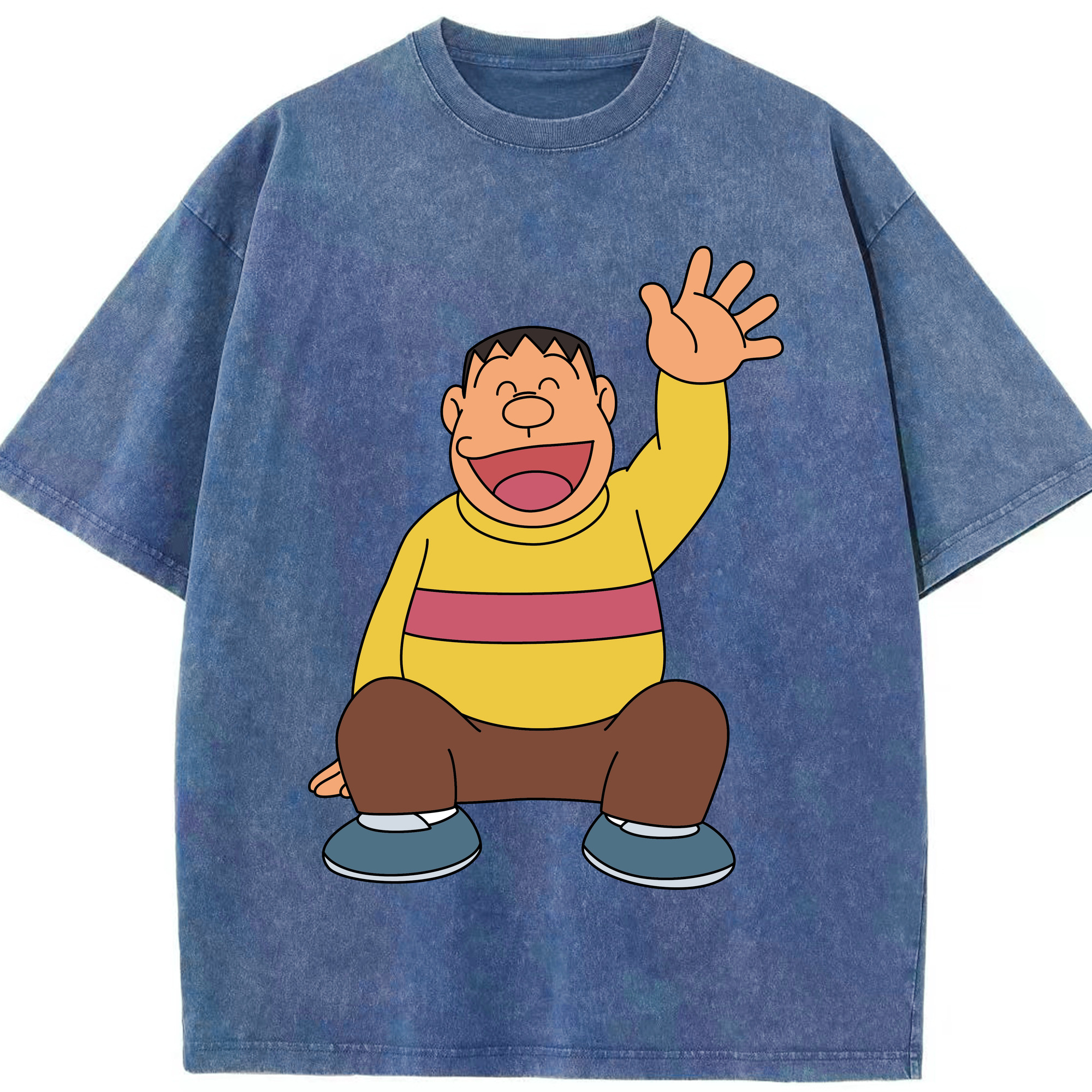 （画像用） ドラえもん 剛田武 Doraemon Gouta Takeshi 綿100% ヴィンテージ風 半袖Tシャツ（フロントプリント）