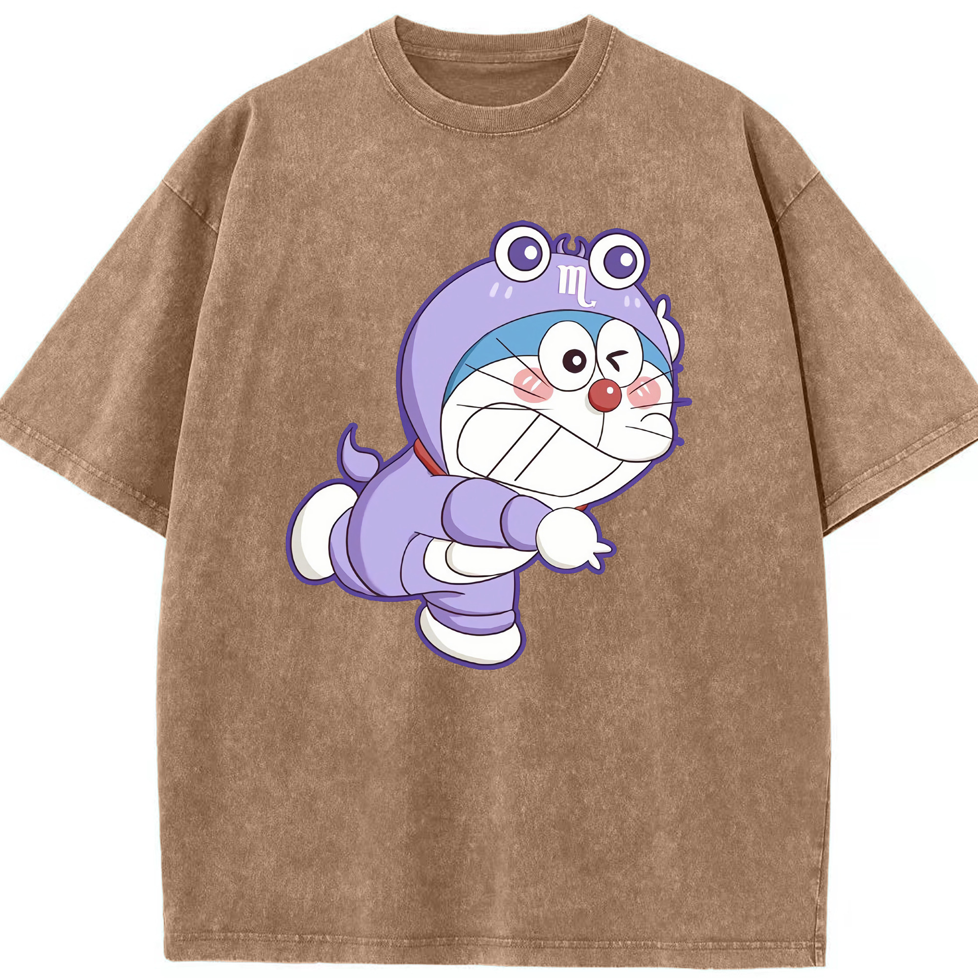 （画像用） ドラえもん Doraemon 綿100% ヴィンテージ風 半袖Tシャツ（フロントプリント）