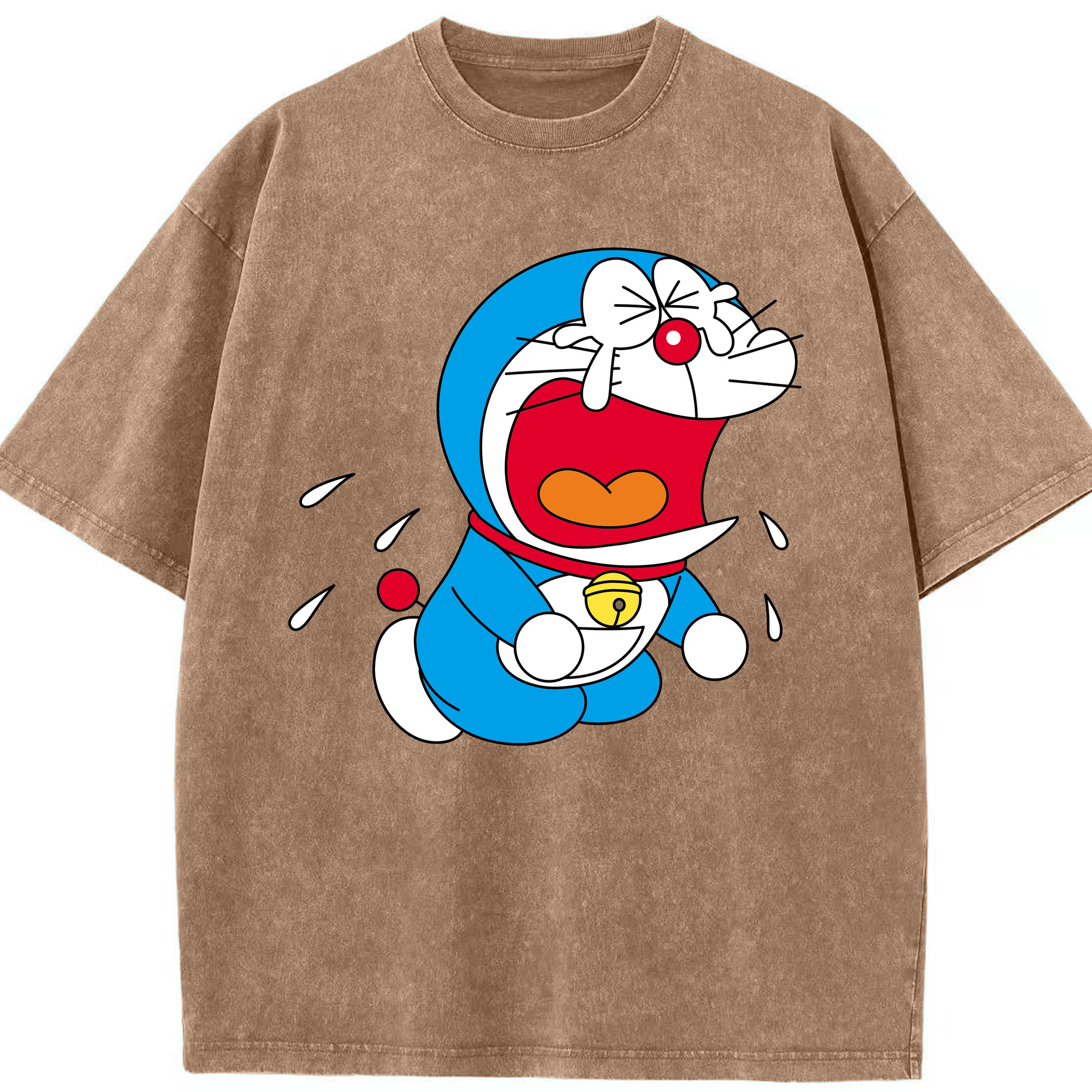 （画像用） ドラえもん Doraemon 綿100% ヴィンテージ風 半袖Tシャツ（フロントプリント）