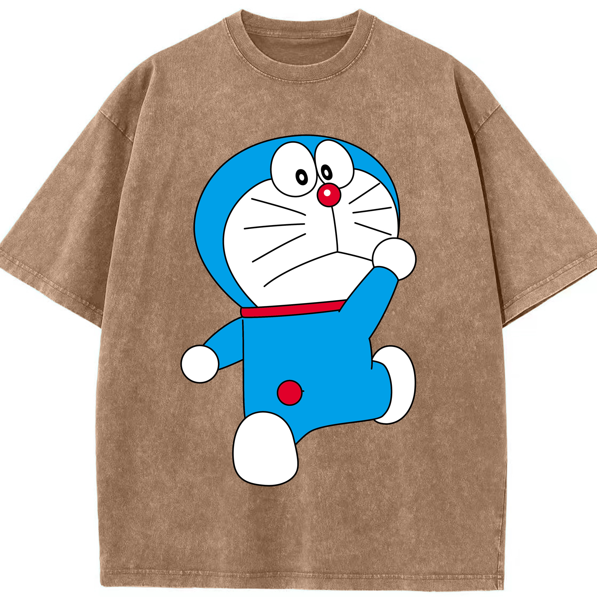 （画像用） ドラえもん Doraemon 綿100% ヴィンテージ風 半袖Tシャツ（フロントプリント）