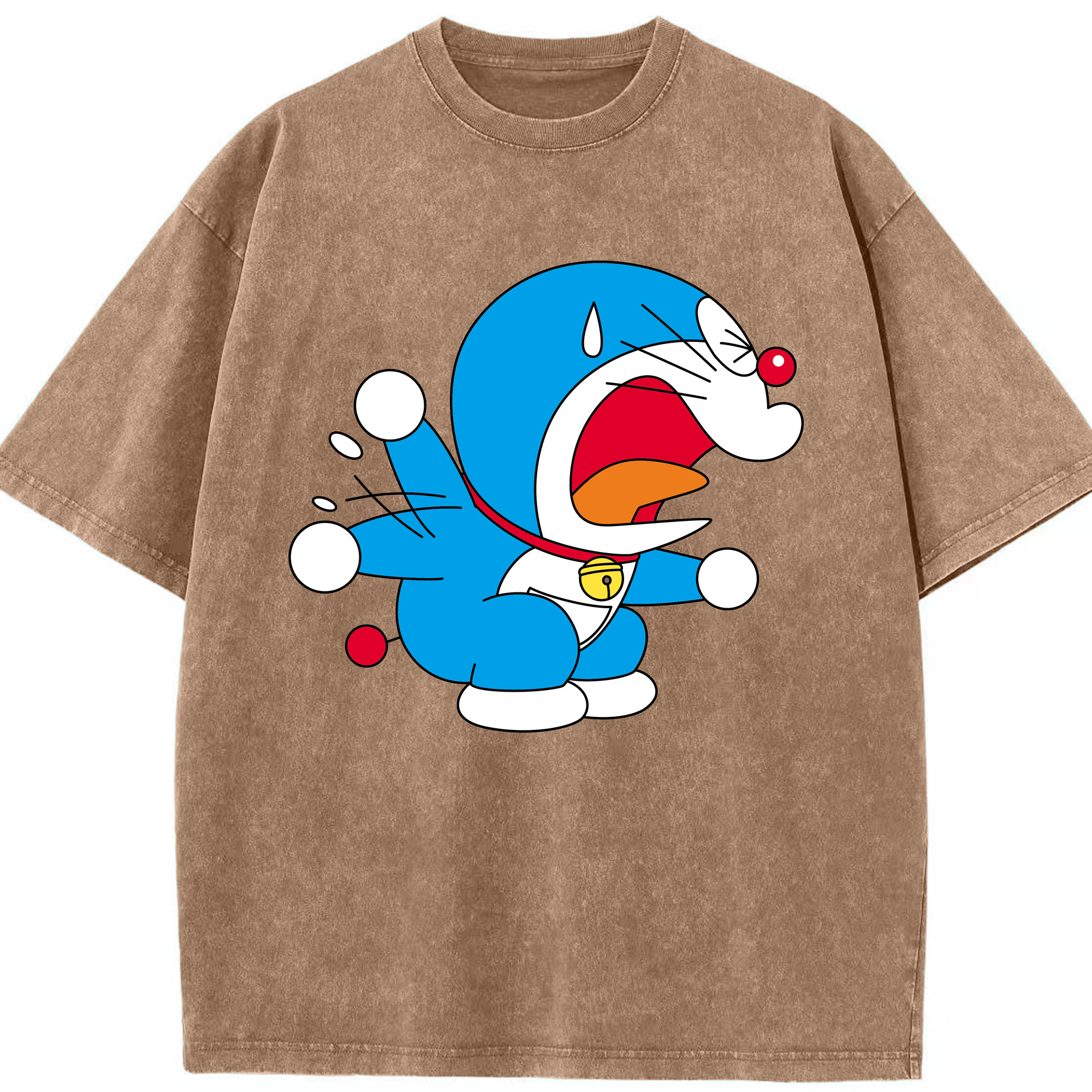 （画像用） ドラえもん Doraemon 綿100% ヴィンテージ風 半袖Tシャツ（フロントプリント）