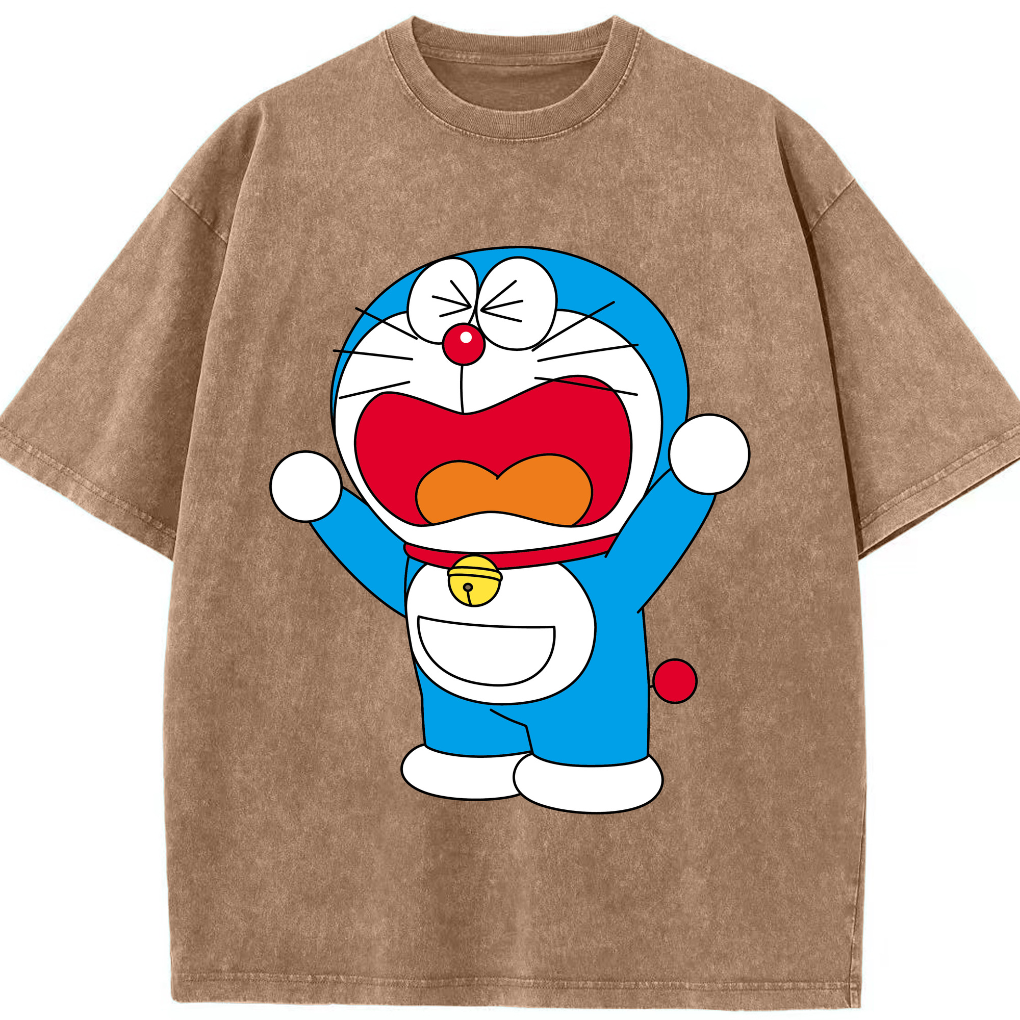 （画像用） ドラえもん Doraemon 綿100% ヴィンテージ風 半袖Tシャツ（フロントプリント）