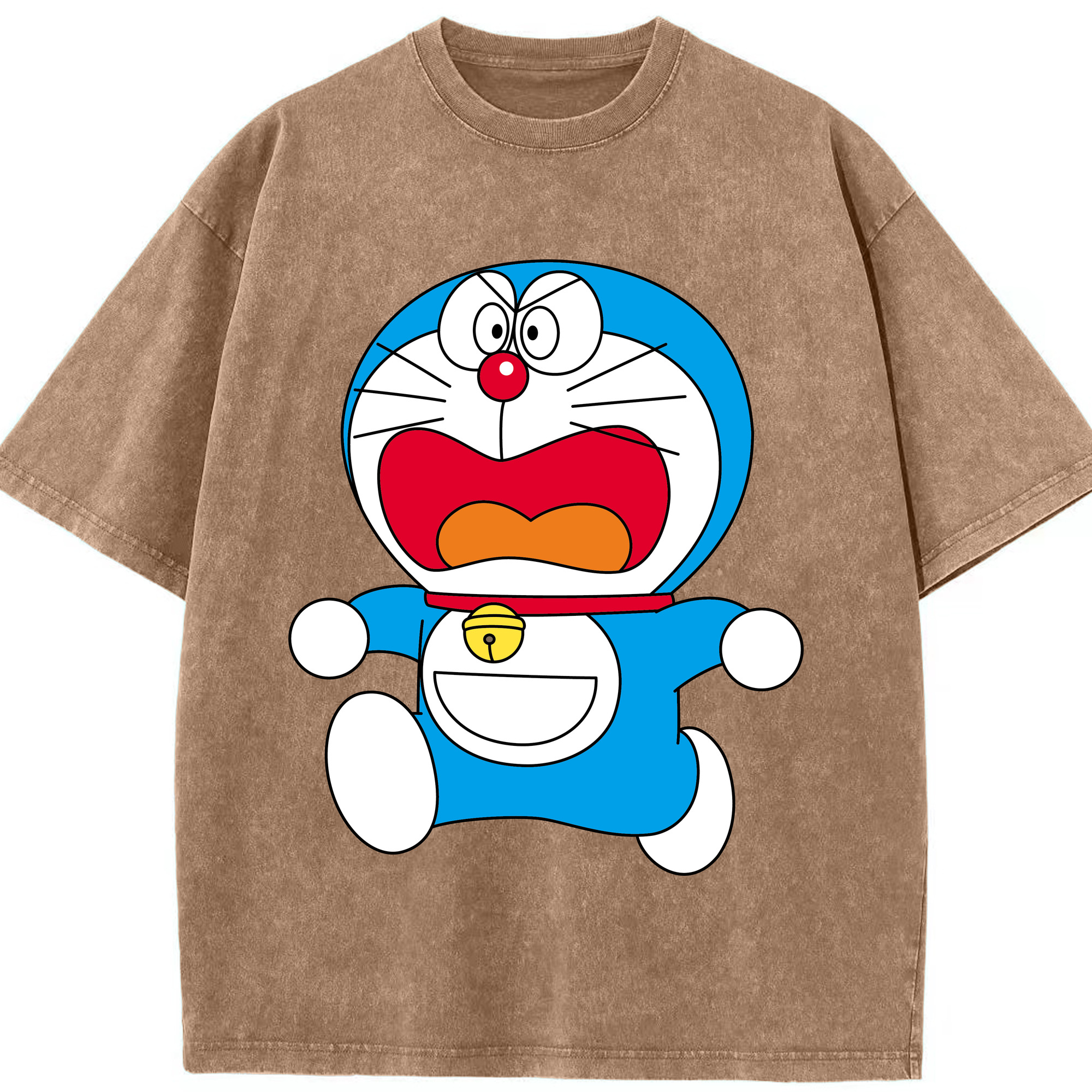（画像用） ドラえもん Doraemon 綿100% ヴィンテージ風 半袖Tシャツ（フロントプリント）