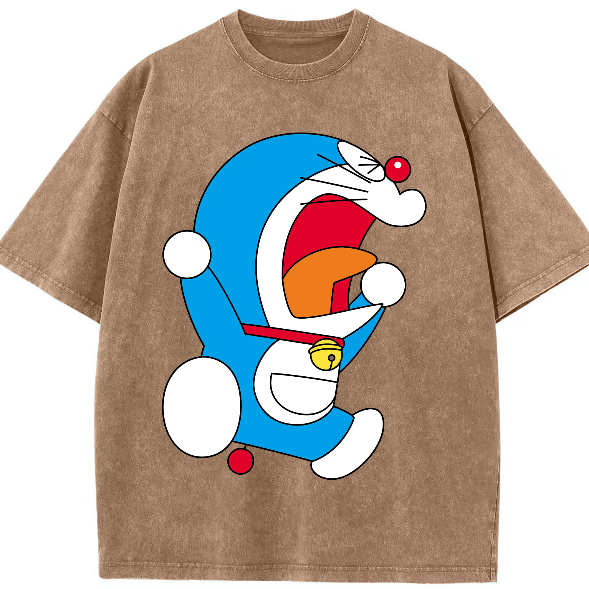 （画像用） ドラえもん Doraemon 綿100% ヴィンテージ風 半袖Tシャツ（フロントプリント）
