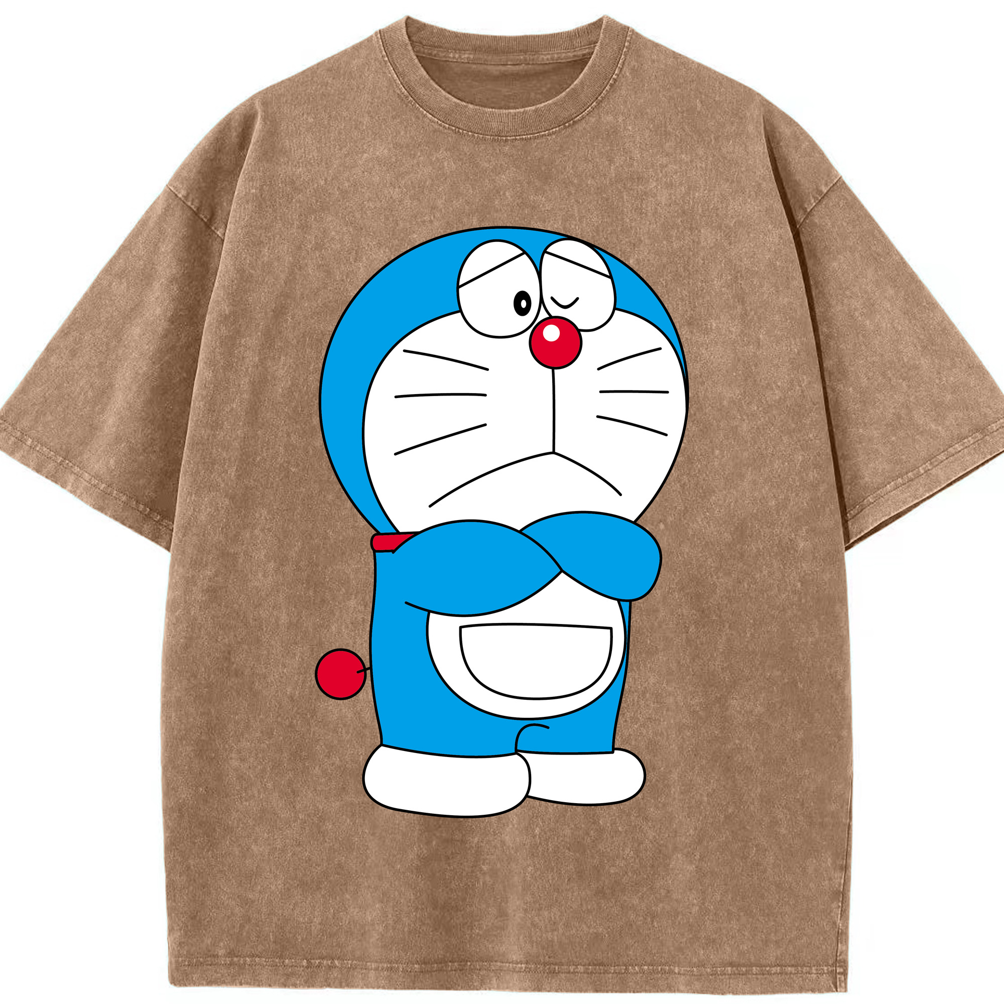 （画像用） ドラえもん Doraemon 綿100% ヴィンテージ風 半袖Tシャツ（フロントプリント）