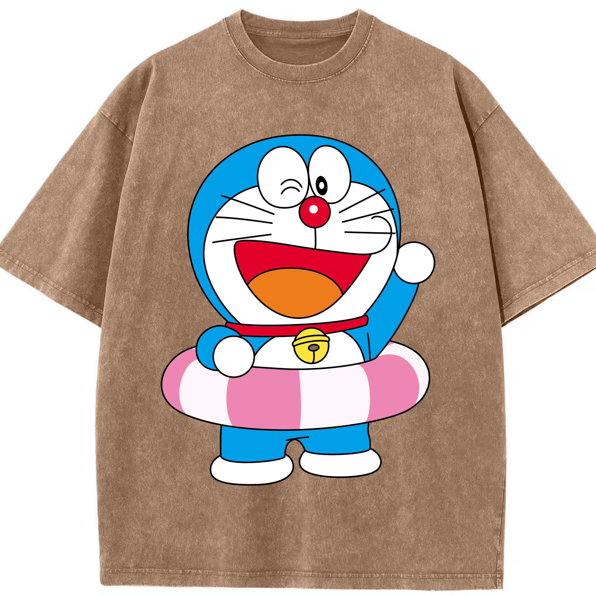 （画像用） ドラえもん Doraemon 綿100% ヴィンテージ風 半袖Tシャツ（フロントプリント）