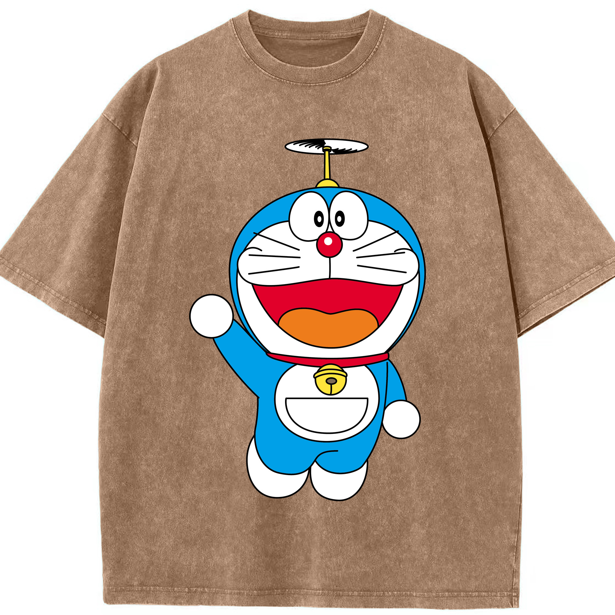 （画像用） ドラえもん Doraemon 綿100% ヴィンテージ風 半袖Tシャツ（フロントプリント）