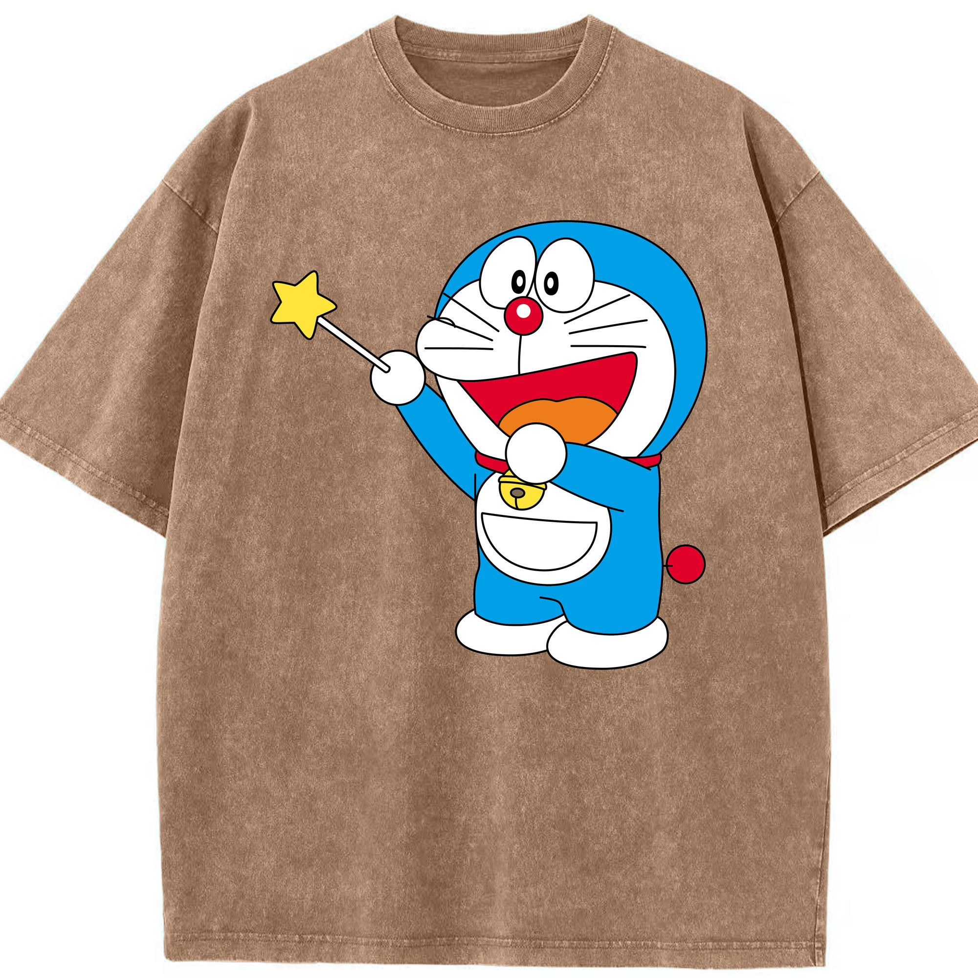 （画像用） ドラえもん Doraemon 綿100% ヴィンテージ風 半袖Tシャツ（フロントプリント）