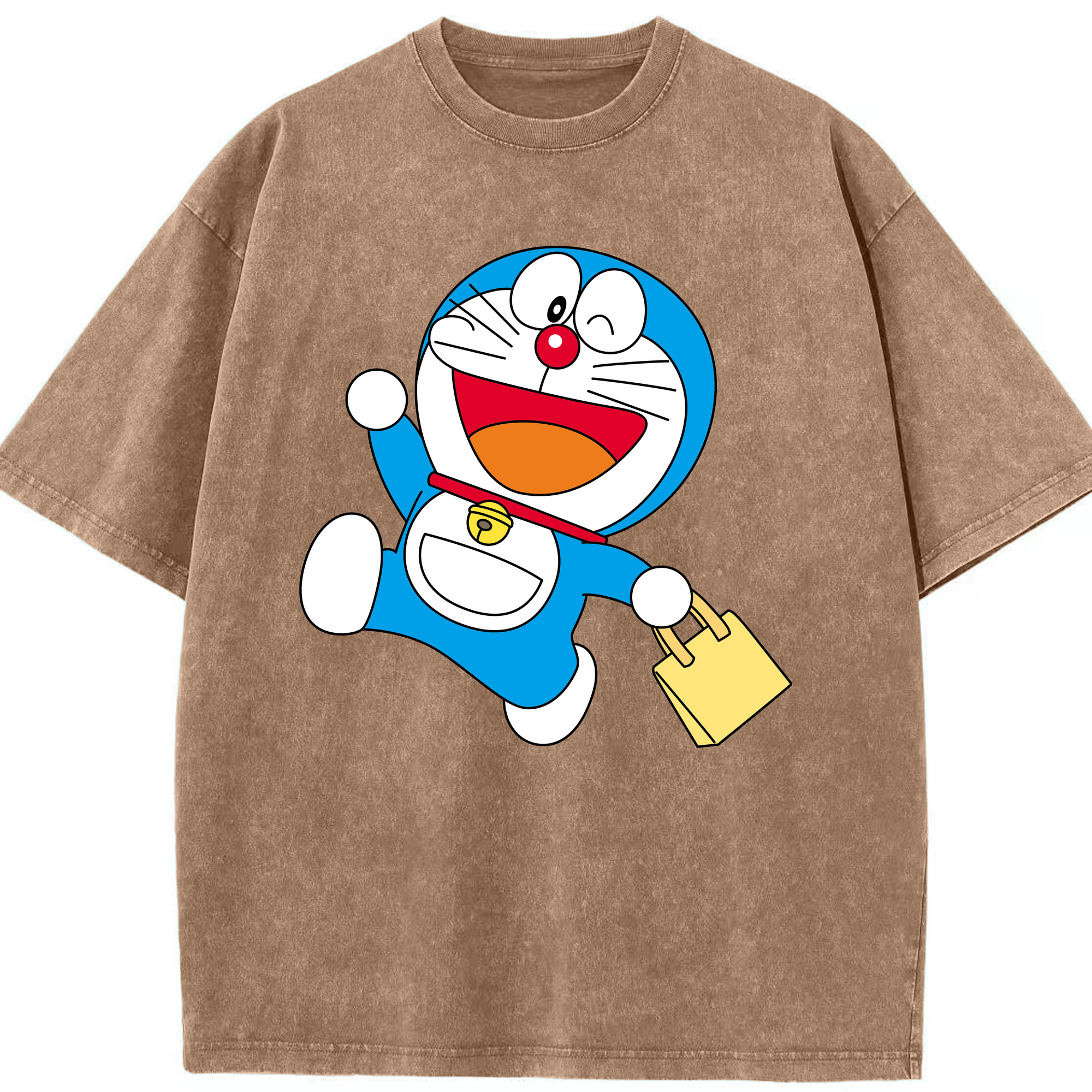 （画像用） ドラえもん Doraemon 綿100% ヴィンテージ風 半袖Tシャツ（フロントプリント）