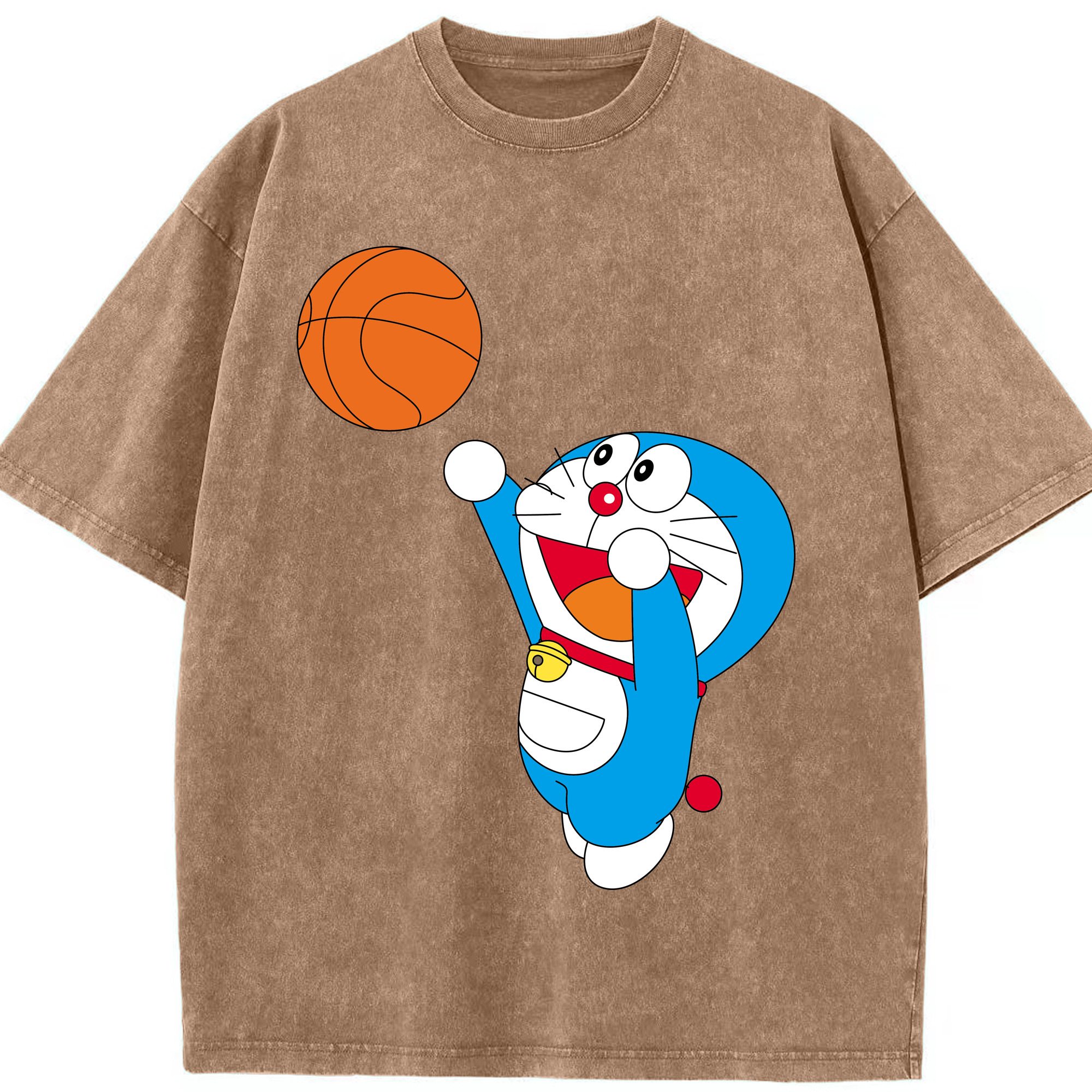 （画像用） ドラえもん Doraemon 綿100% ヴィンテージ風 半袖Tシャツ（フロントプリント）