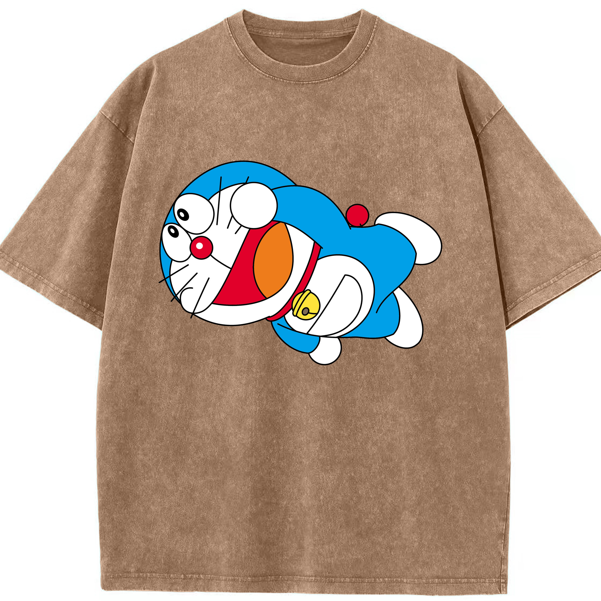 （画像用） ドラえもん Doraemon 綿100% ヴィンテージ風 半袖Tシャツ（フロントプリント）