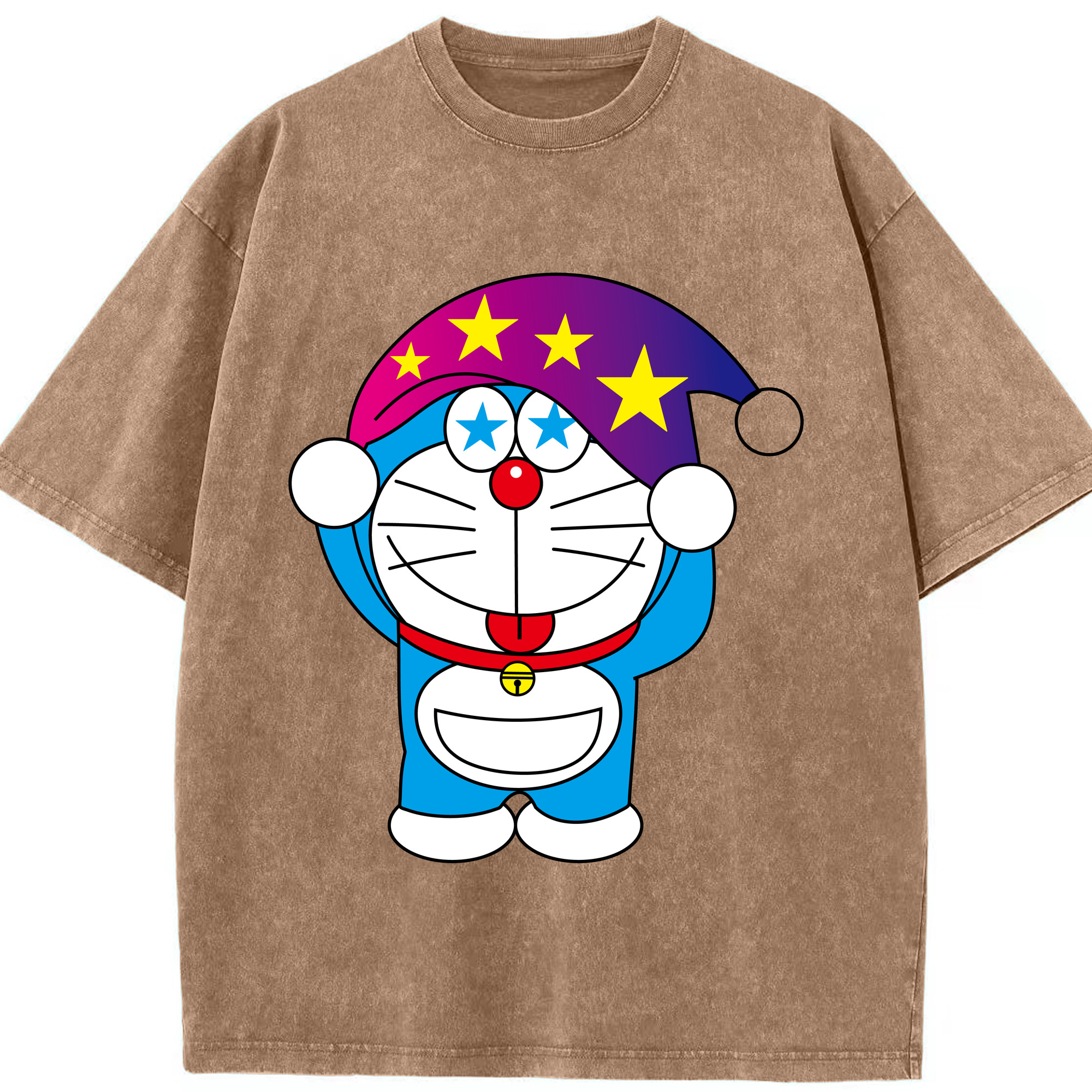 （画像用） ドラえもん Doraemon 綿100% ヴィンテージ風 半袖Tシャツ（フロントプリント）