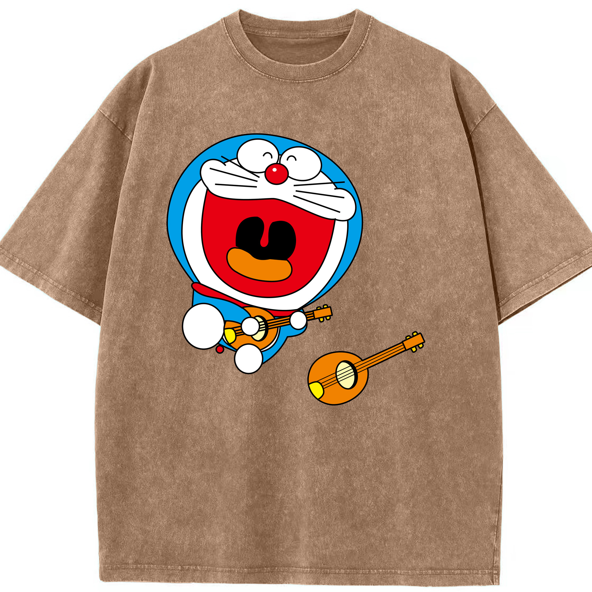 （画像用） ドラえもん Doraemon 綿100% ヴィンテージ風 半袖Tシャツ（フロントプリント）