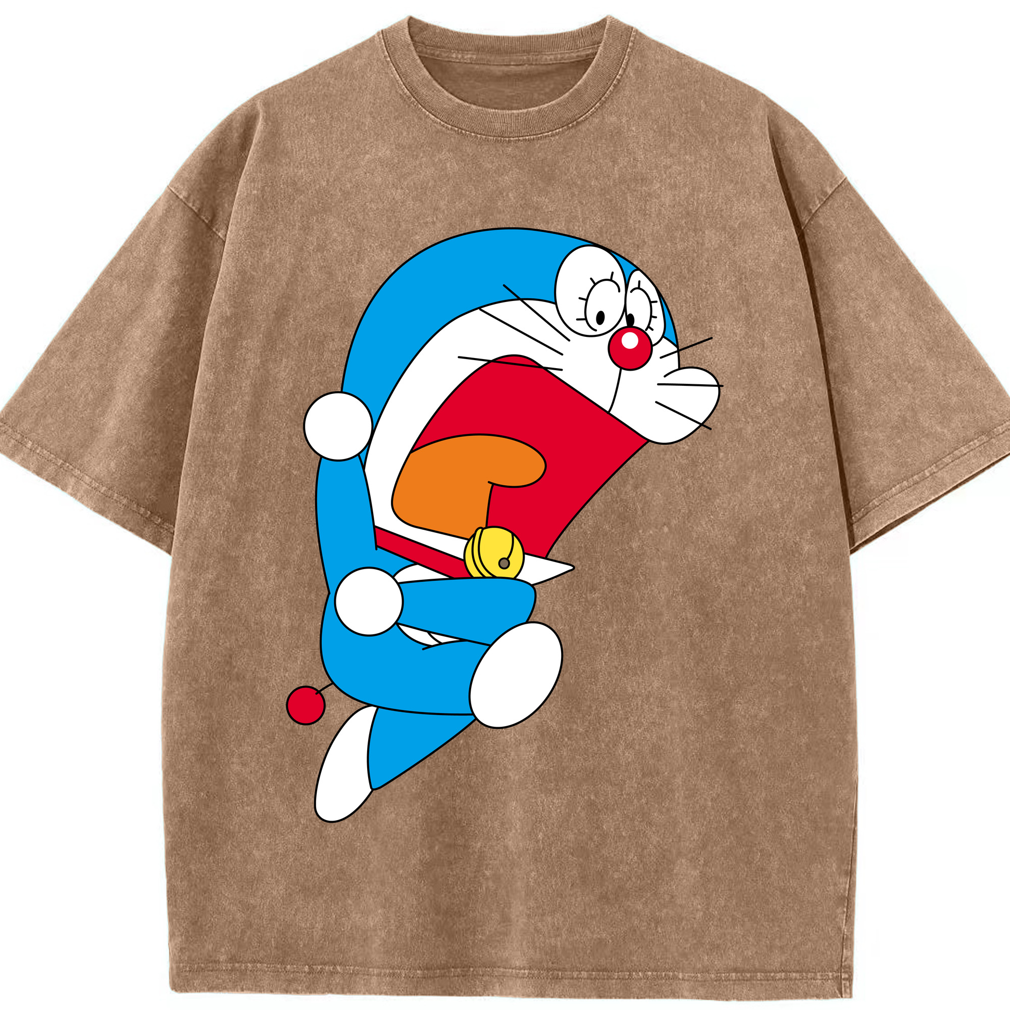 （画像用） ドラえもん Doraemon 綿100% ヴィンテージ風 半袖Tシャツ（フロントプリント）