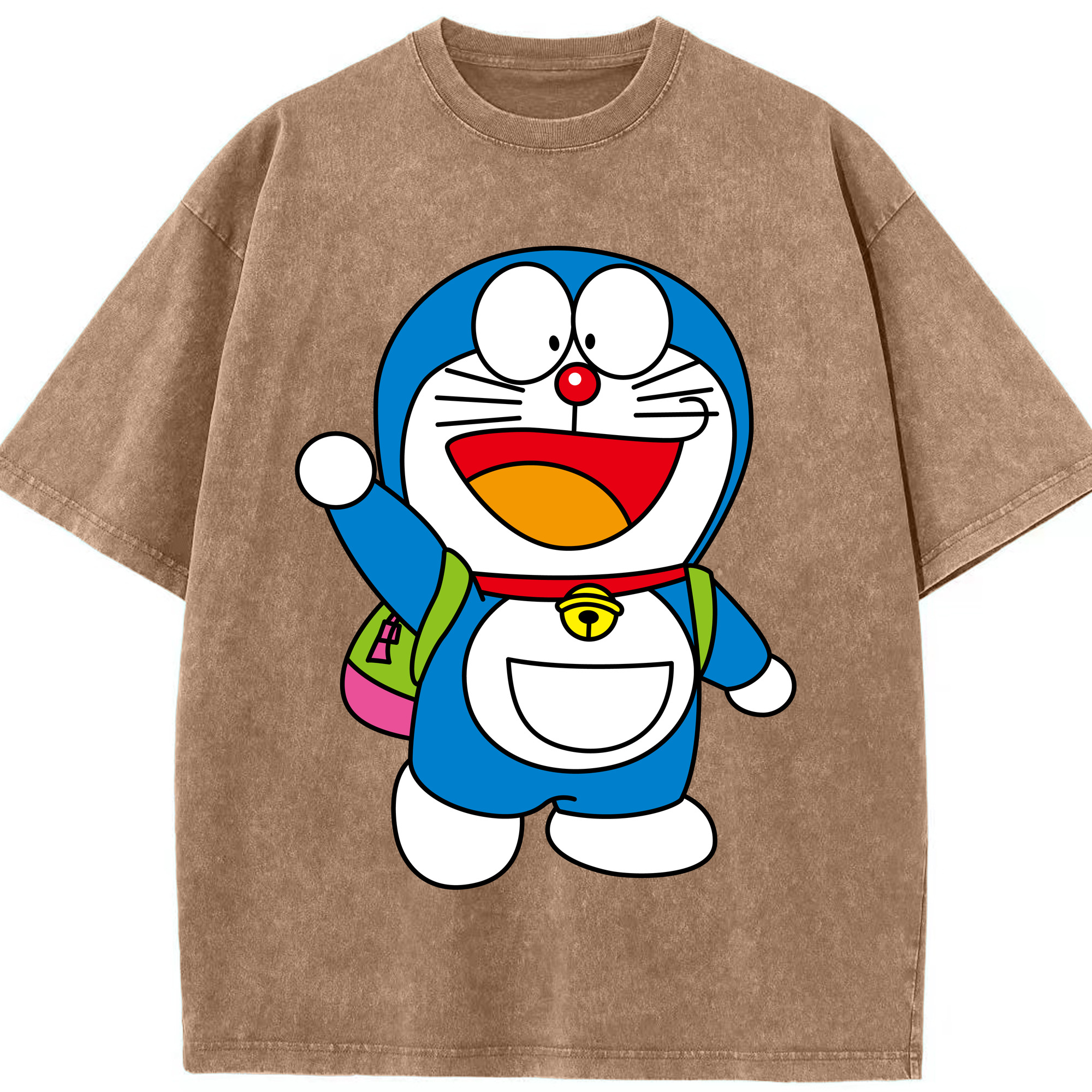 （画像用） ドラえもん Doraemon 綿100% ヴィンテージ風 半袖Tシャツ（フロントプリント）