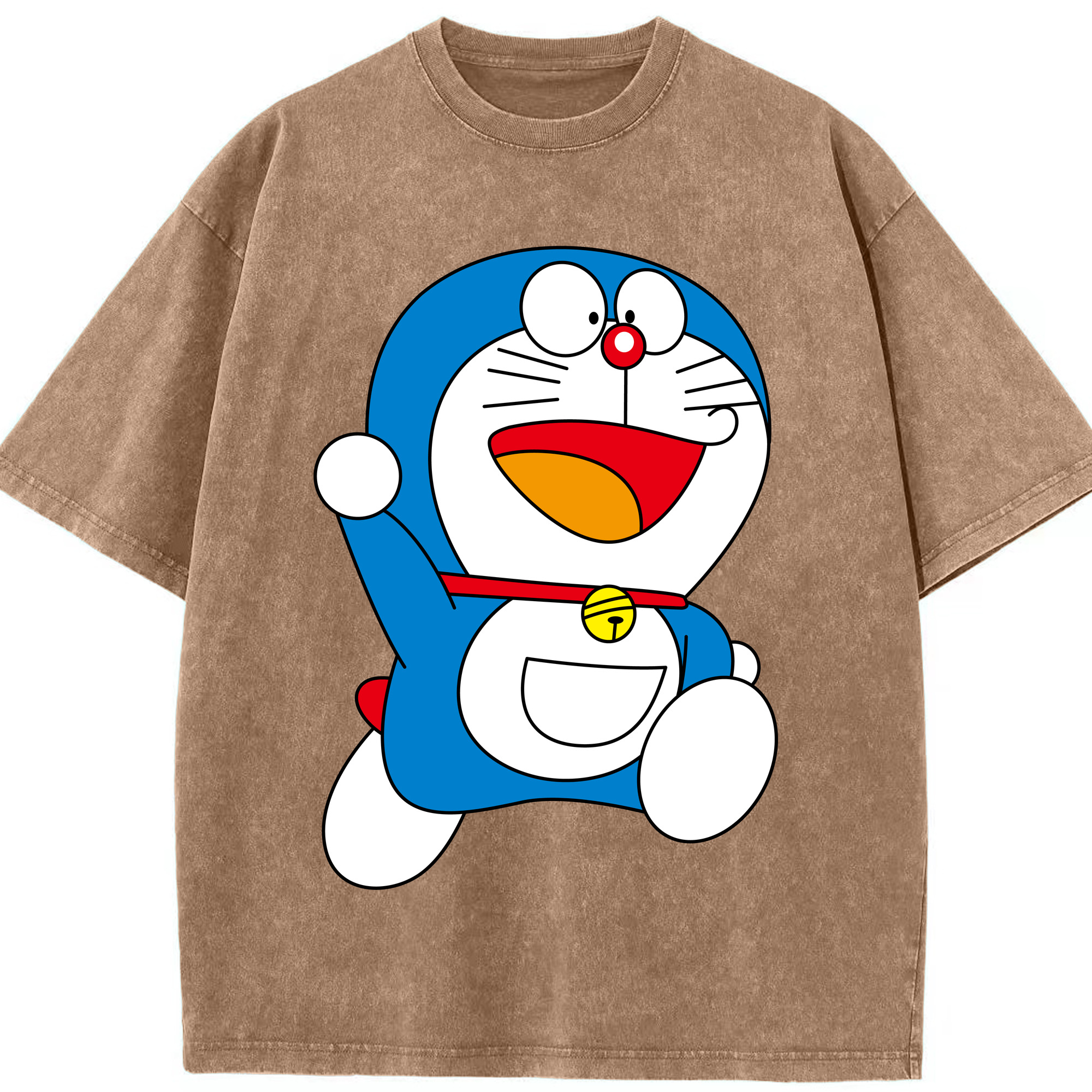 （画像用） ドラえもん Doraemon 綿100% ヴィンテージ風 半袖Tシャツ（フロントプリント）