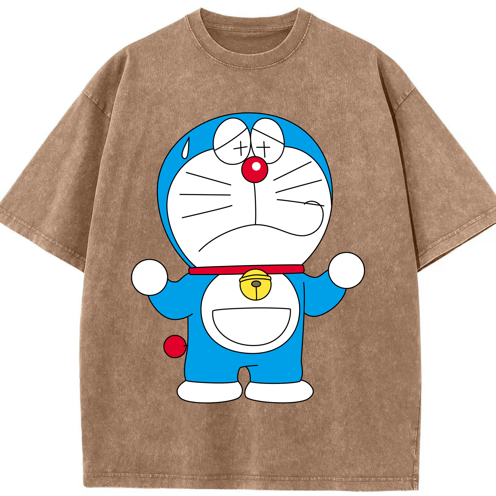 （画像用） ドラえもん Doraemon 綿100% ヴィンテージ風 半袖Tシャツ（フロントプリント）