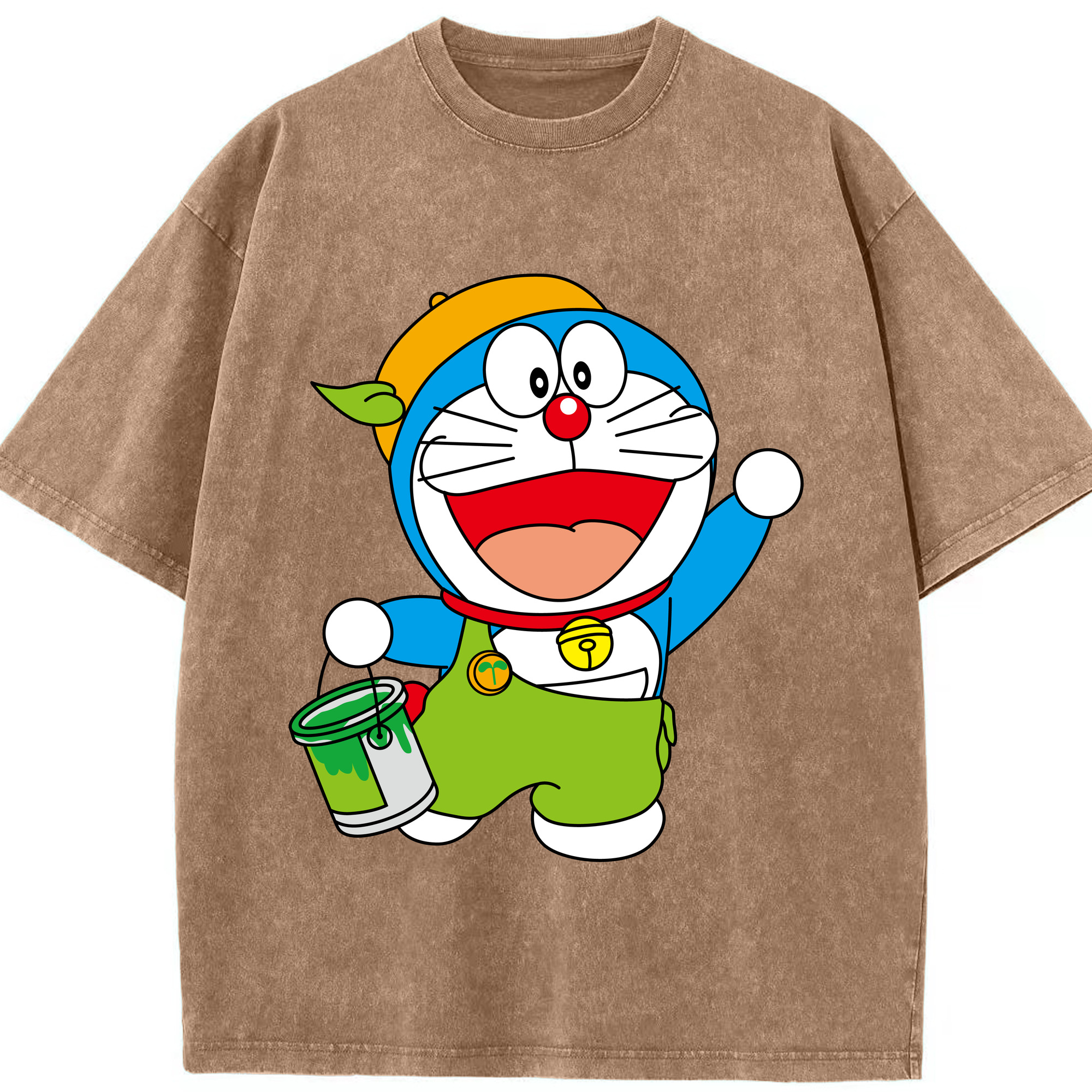 （画像用） ドラえもん Doraemon 綿100% ヴィンテージ風 半袖Tシャツ（フロントプリント）
