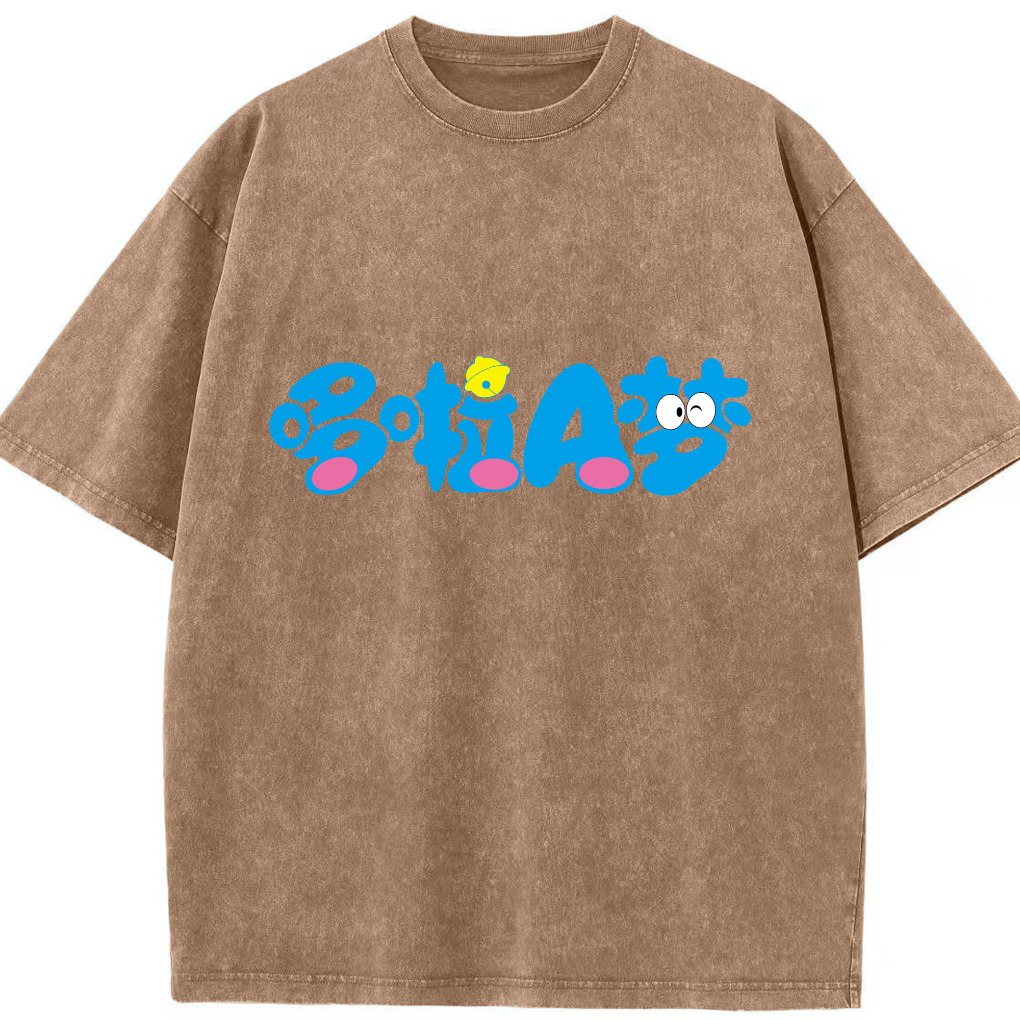 （画像用） ドラえもん Doraemon 綿100% ヴィンテージ風 半袖Tシャツ（フロントプリント）