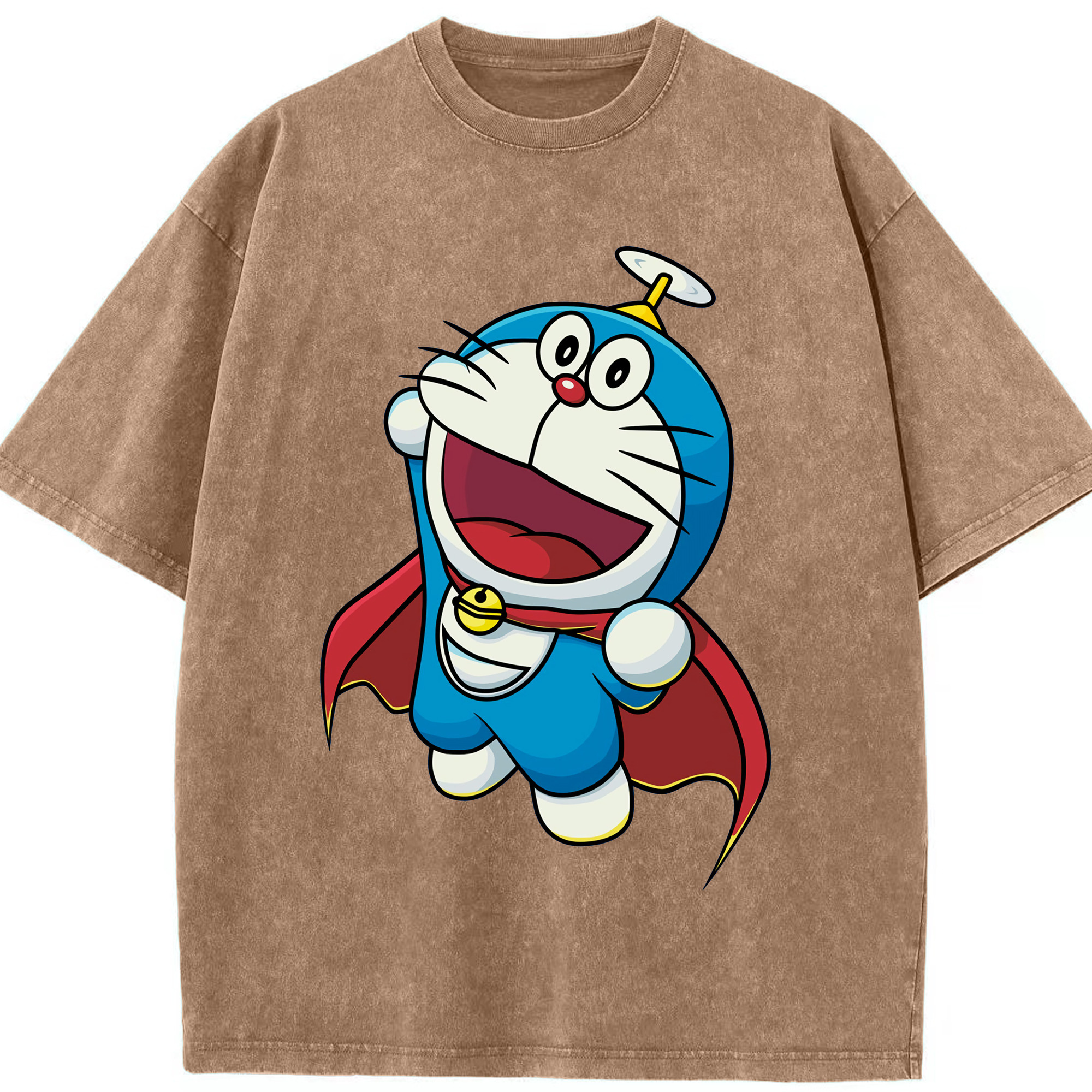 （画像用） ドラえもん Doraemon 綿100% ヴィンテージ風 半袖Tシャツ（フロントプリント）
